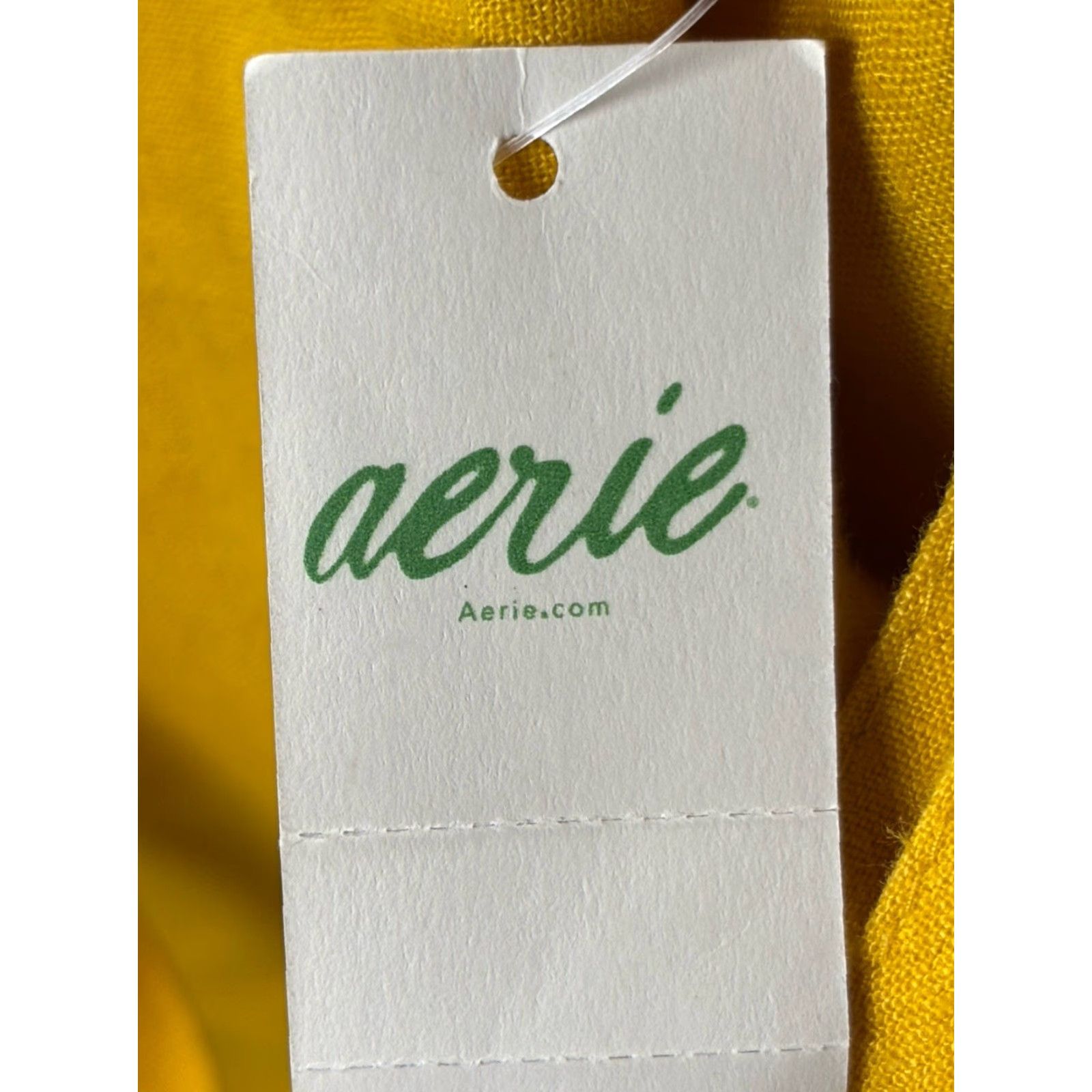Vintage Aerie Ruffle Wrap Mini Skirt Women’s M Yellow Linen Blend Flirty Summer Skirt Size 32" / US 10 / IT 46 - 6 Thumbnail