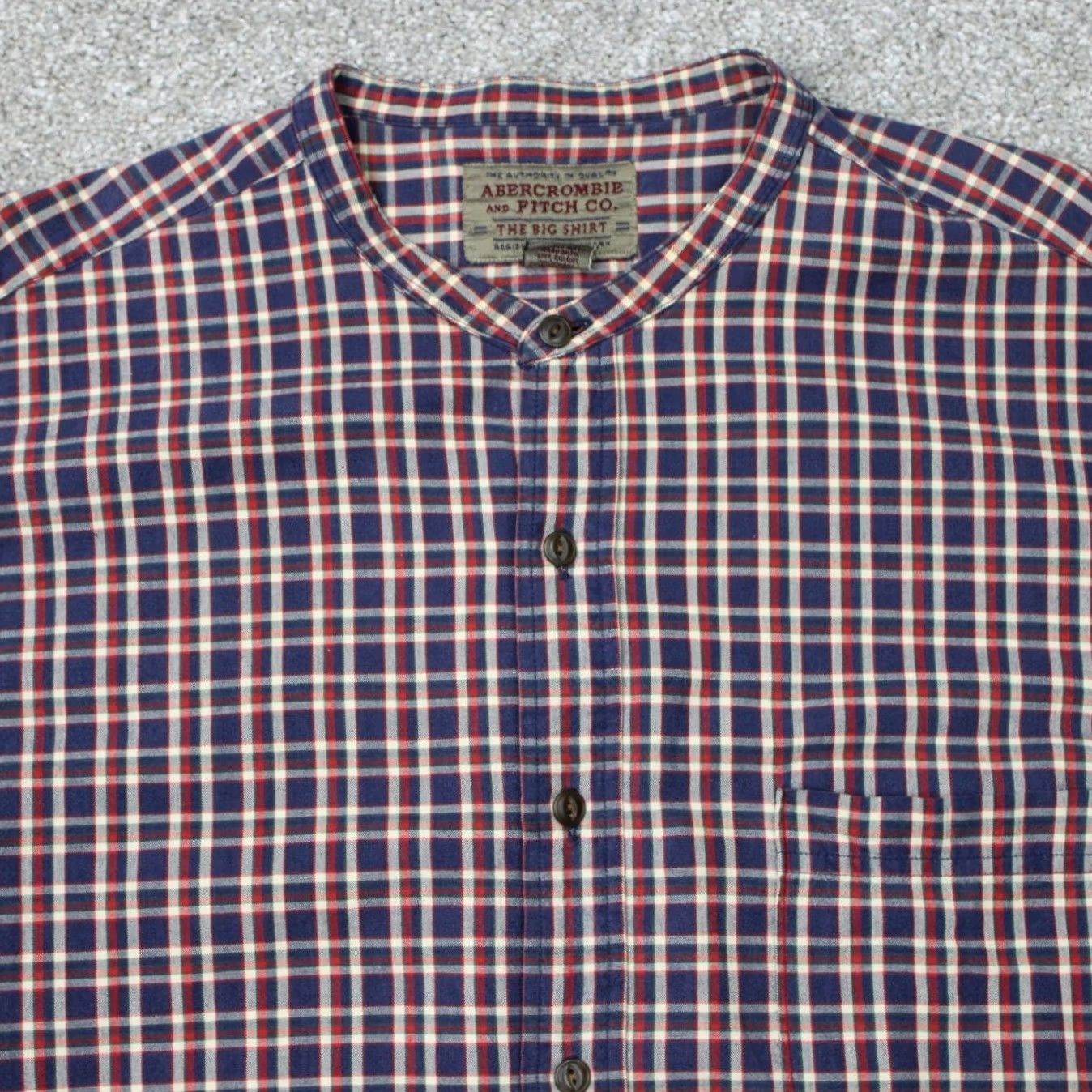 Abercrombie & Fitch Abercrombie & Fitch The Big Shirt Mens XL Red/Blue VTG 100% Cotton Long Sleeve Size US XL / EU 56 / 4 - 4 Thumbnail
