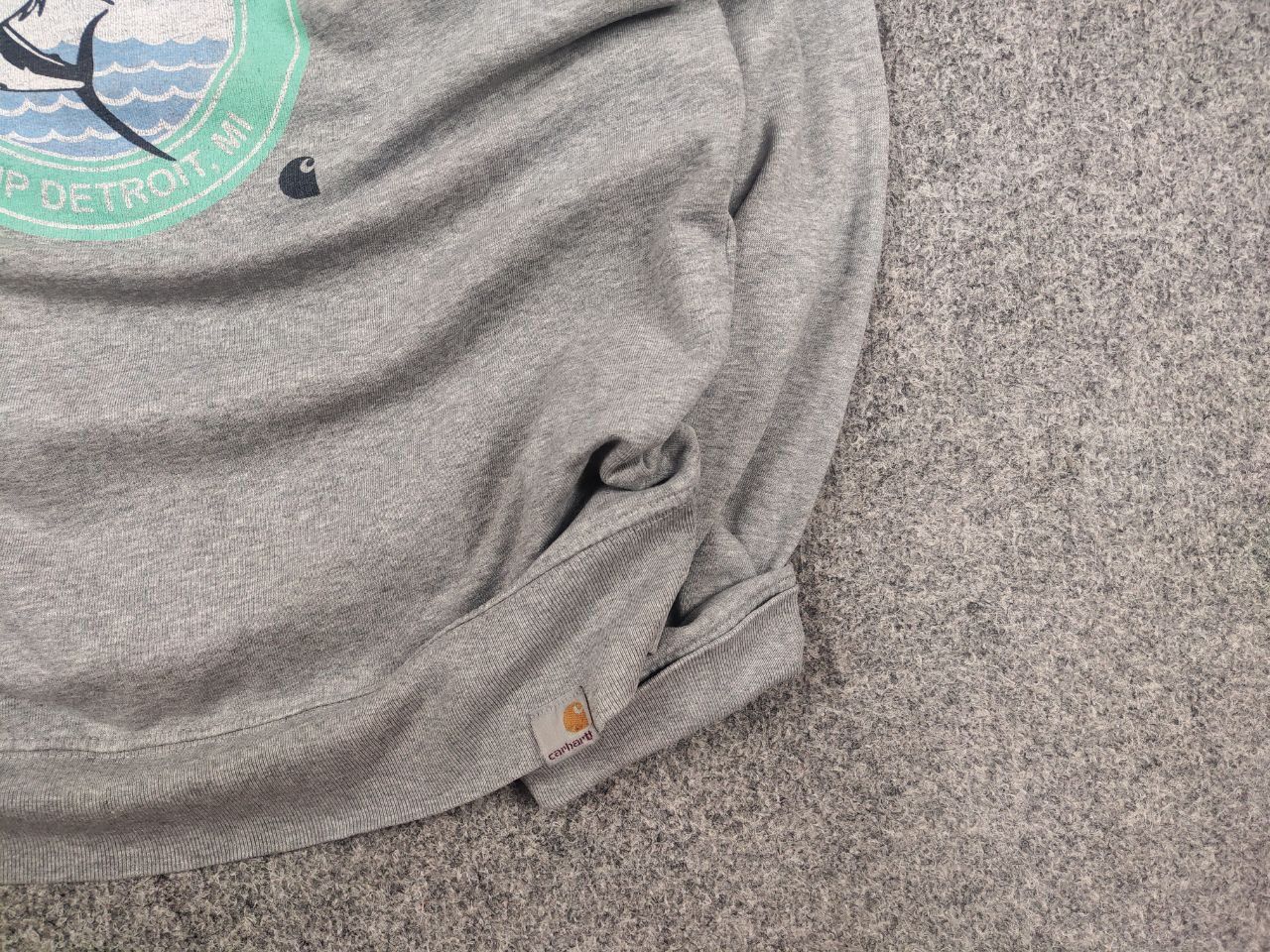 Carhartt Vintage Carhartt Camp Detroit Fish Logo Gray Sweatshirt Size US M / EU 48-50 / 2 - 7 Thumbnail