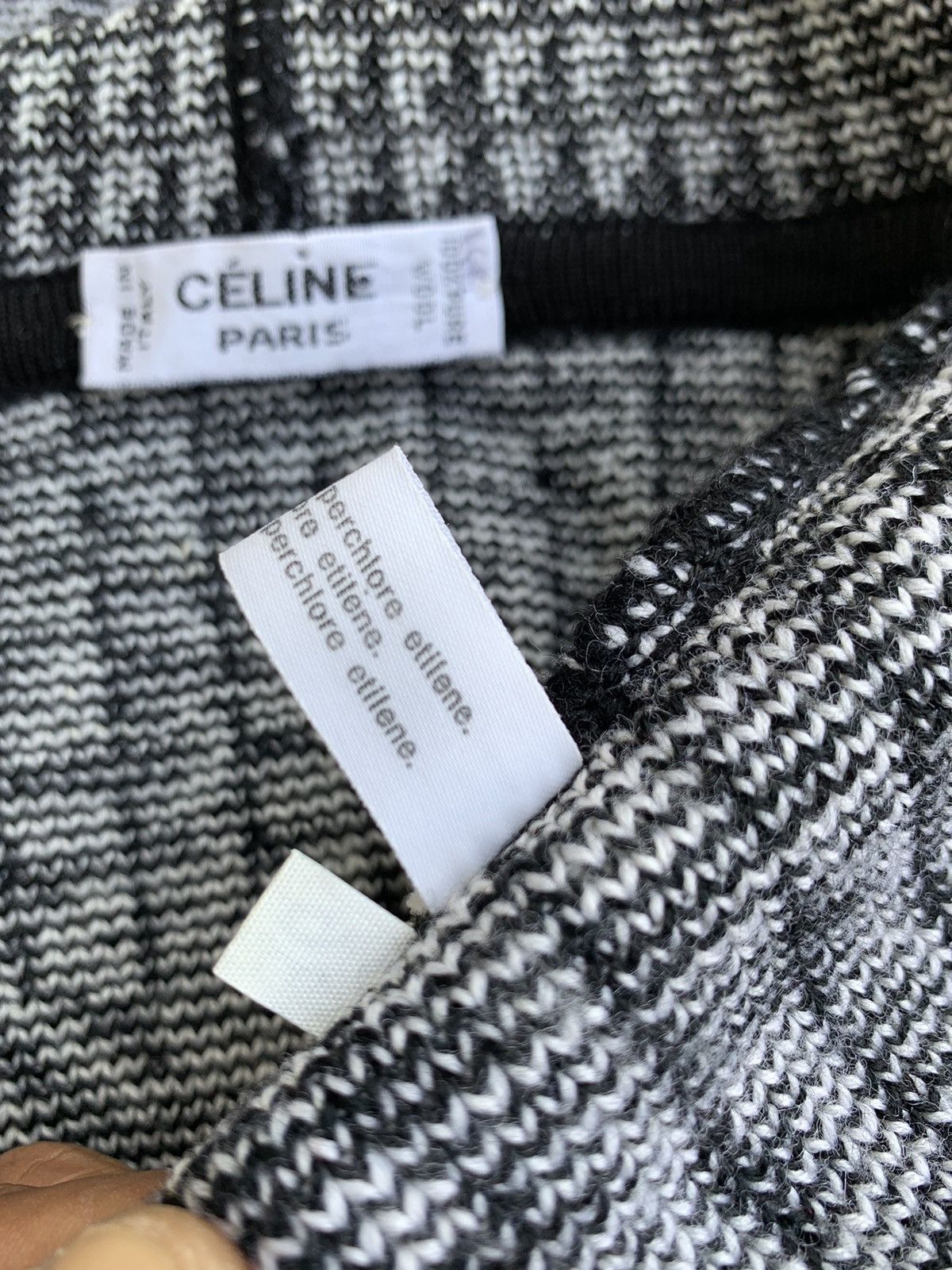 Celine Celine Paris Logo Knitted Hoodie Size S / US 4 / IT 40 - 14 Thumbnail
