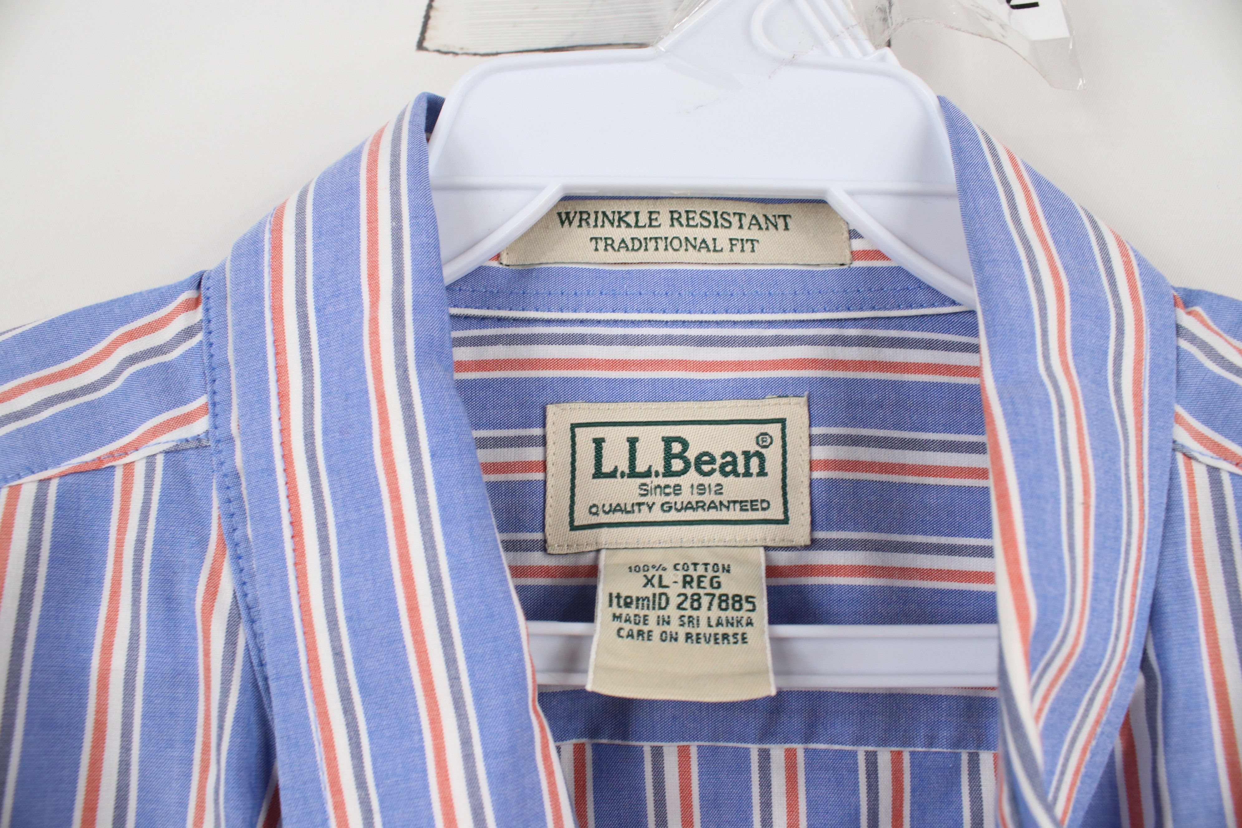 L.L. Bean × Vintage Vintage LL Bean Wrinkle Resistant Striped Button Down Shirt Size US XL / EU 56 / 4 - 4 Thumbnail