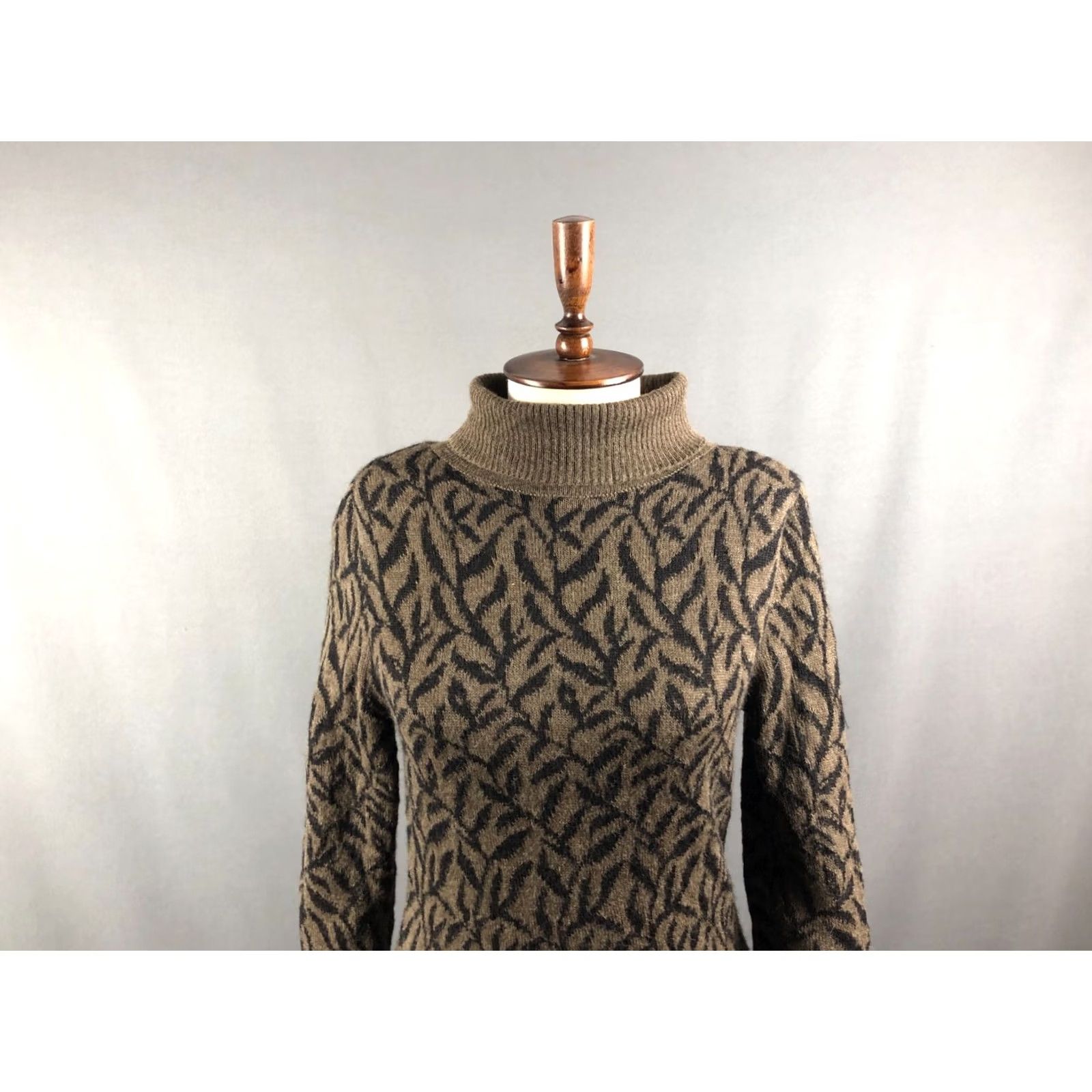 Vintage Millma Pullover Alpaca Green Women S Patterned Turtleneck Knit Sweater Size S / US 4 / IT 40 - 5 Thumbnail