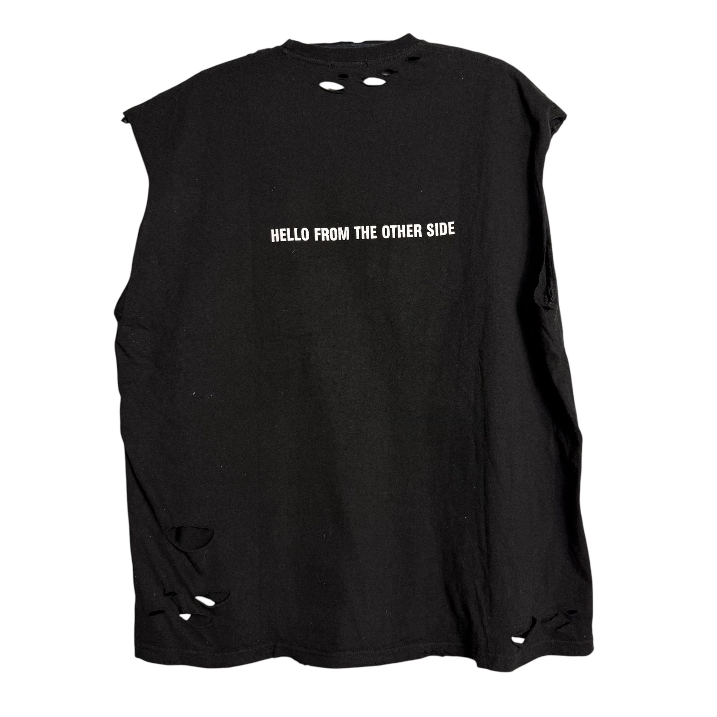 Balenciaga 🔥RARE🔥Balenciaga Alien Distress Sleeveless Shirt Size US XL / EU 56 / 4 - 4 Thumbnail