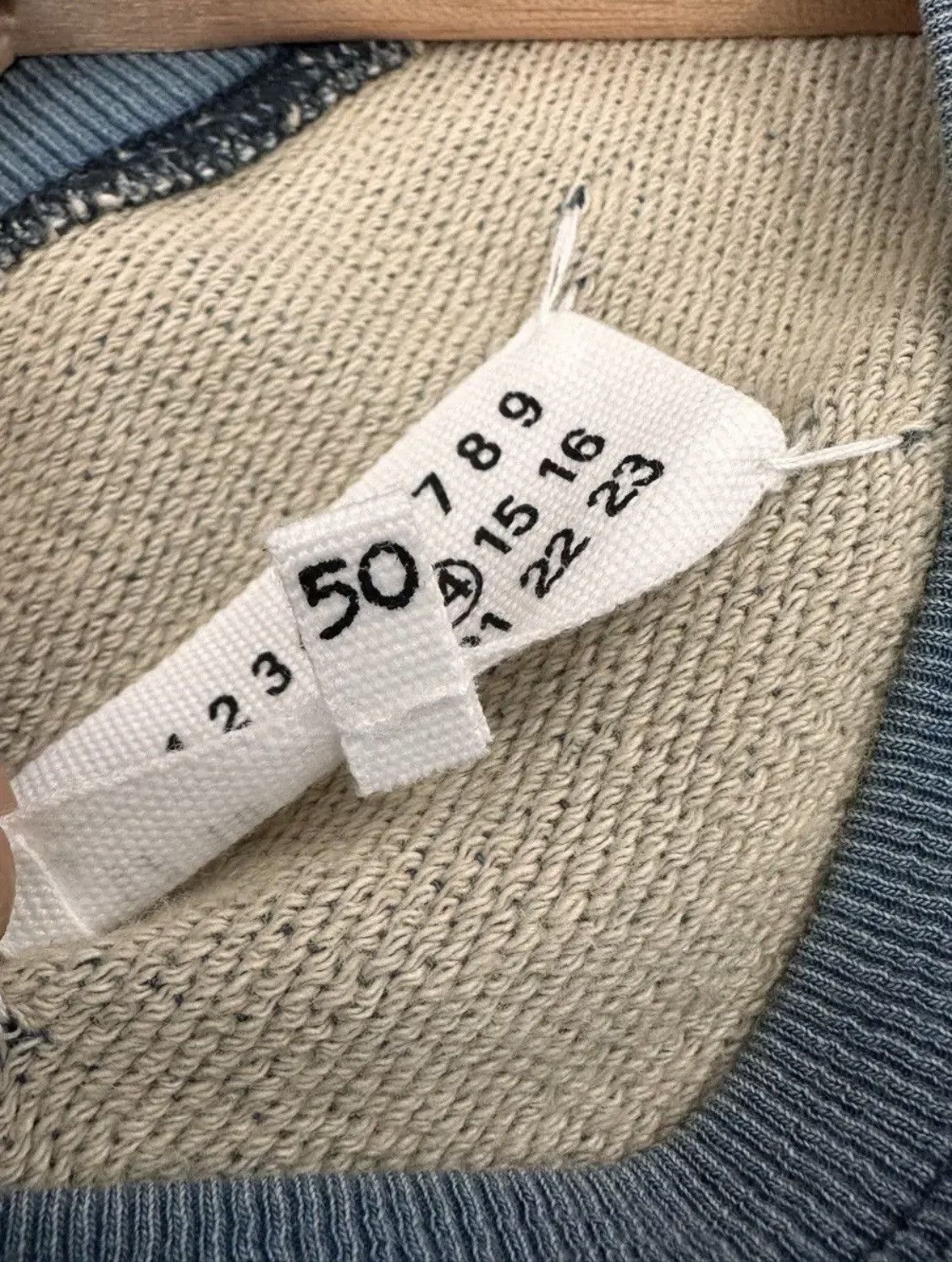 Maison Margiela Maison Margiela Washed Denim Elbow Patch Sweatshirt Size US M / EU 48-50 / 2 - 7 Thumbnail