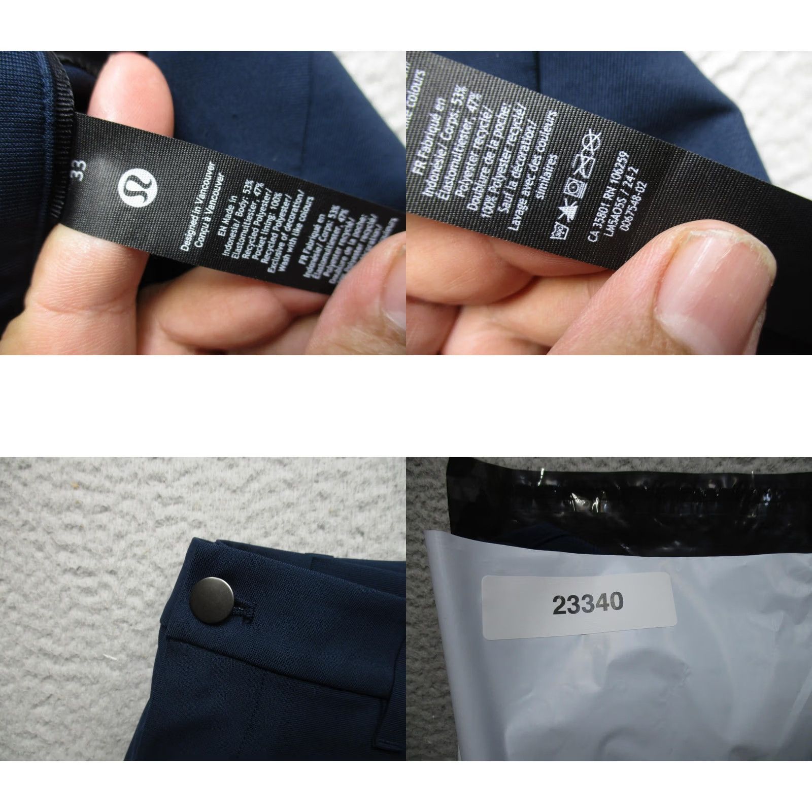 Lululemon Lululemon Pants Mens 33 Blue Woven Stretch Khakis Pockets Casual Straight Leg Size US 33 - 9 Thumbnail