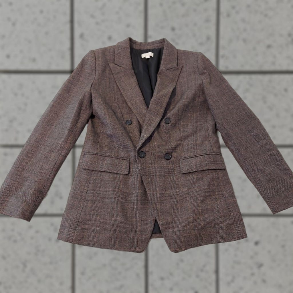 Ann Taylor VINTAGE Womens Ann Taylor Jacket Blazer 10 Gray Size L / US 10 / IT 46 - 1 Thumbnail