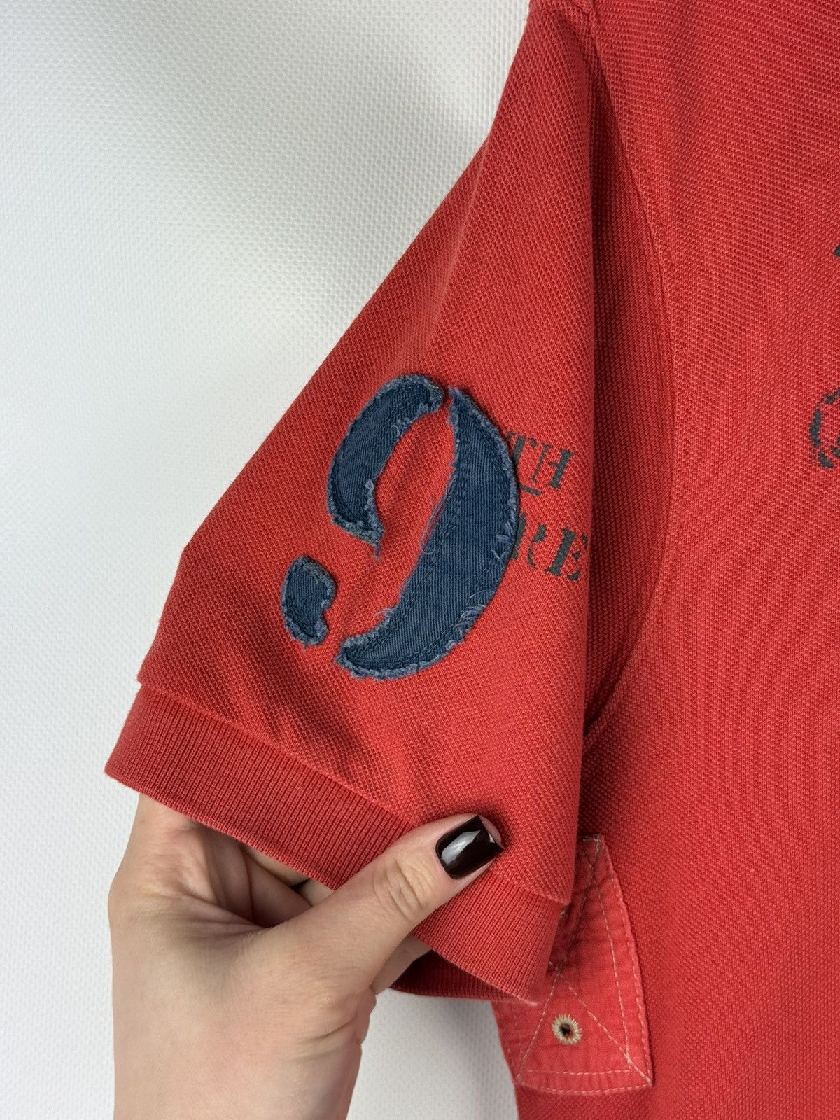 Polo Ralph Lauren Polo By Ralph Lauren Vintage Men USA Flag Logo Polo T Shirt Size US L / EU 52-54 / 3 - 11 Thumbnail
