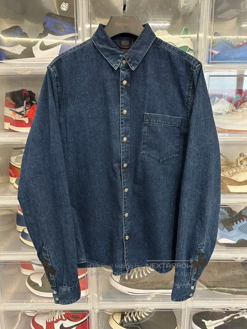 Chrome Hearts CHROME HEARTS Size XL Cross-skin denim shirt Size US XL / EU 56 / 4 - 1 Thumbnail