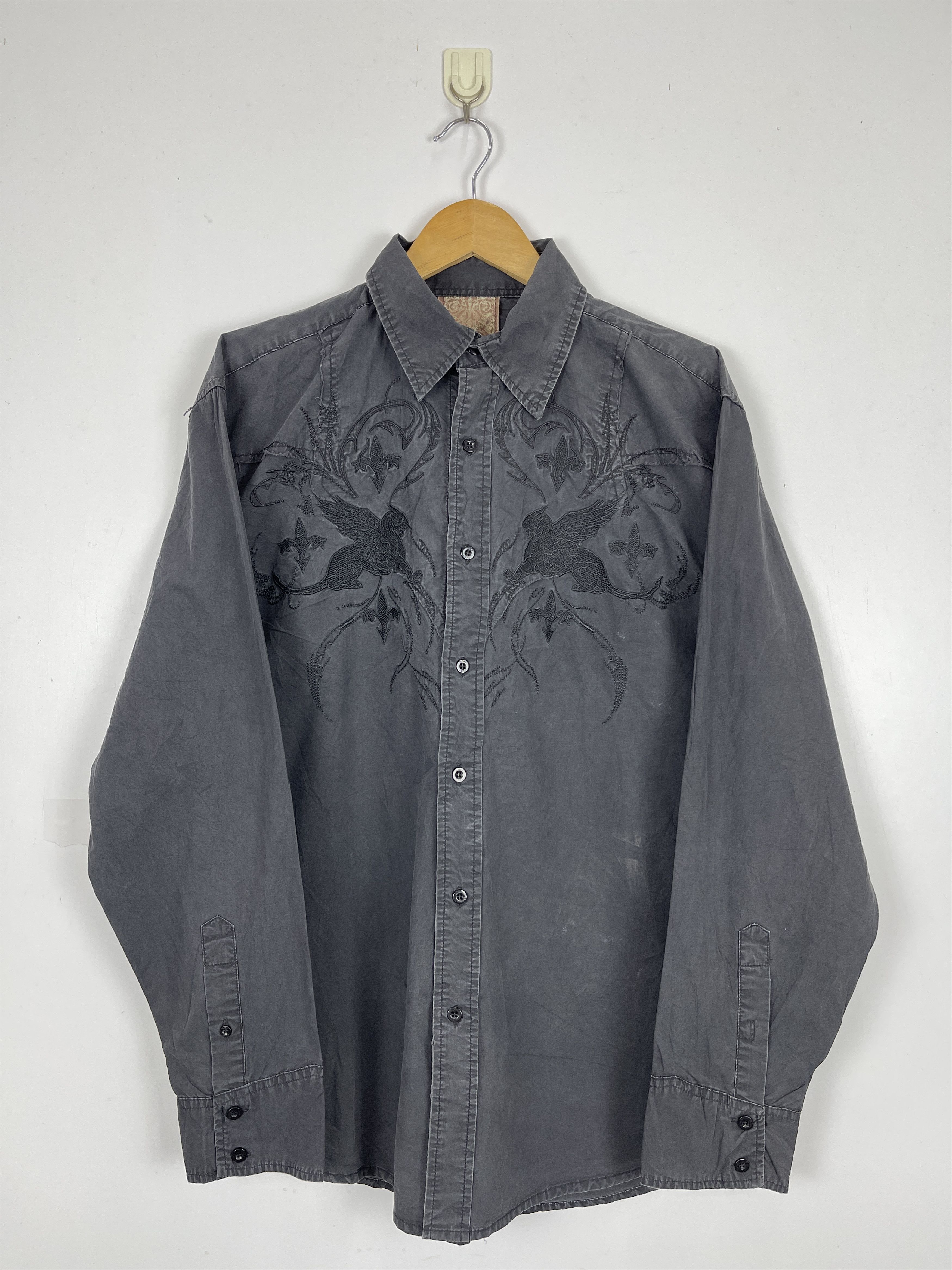 Roar × Vintage Vintage 90s Roar Embroidered Button Up Shirt TA0389 Size US L / EU 52-54 / 3 - 1 Thumbnail