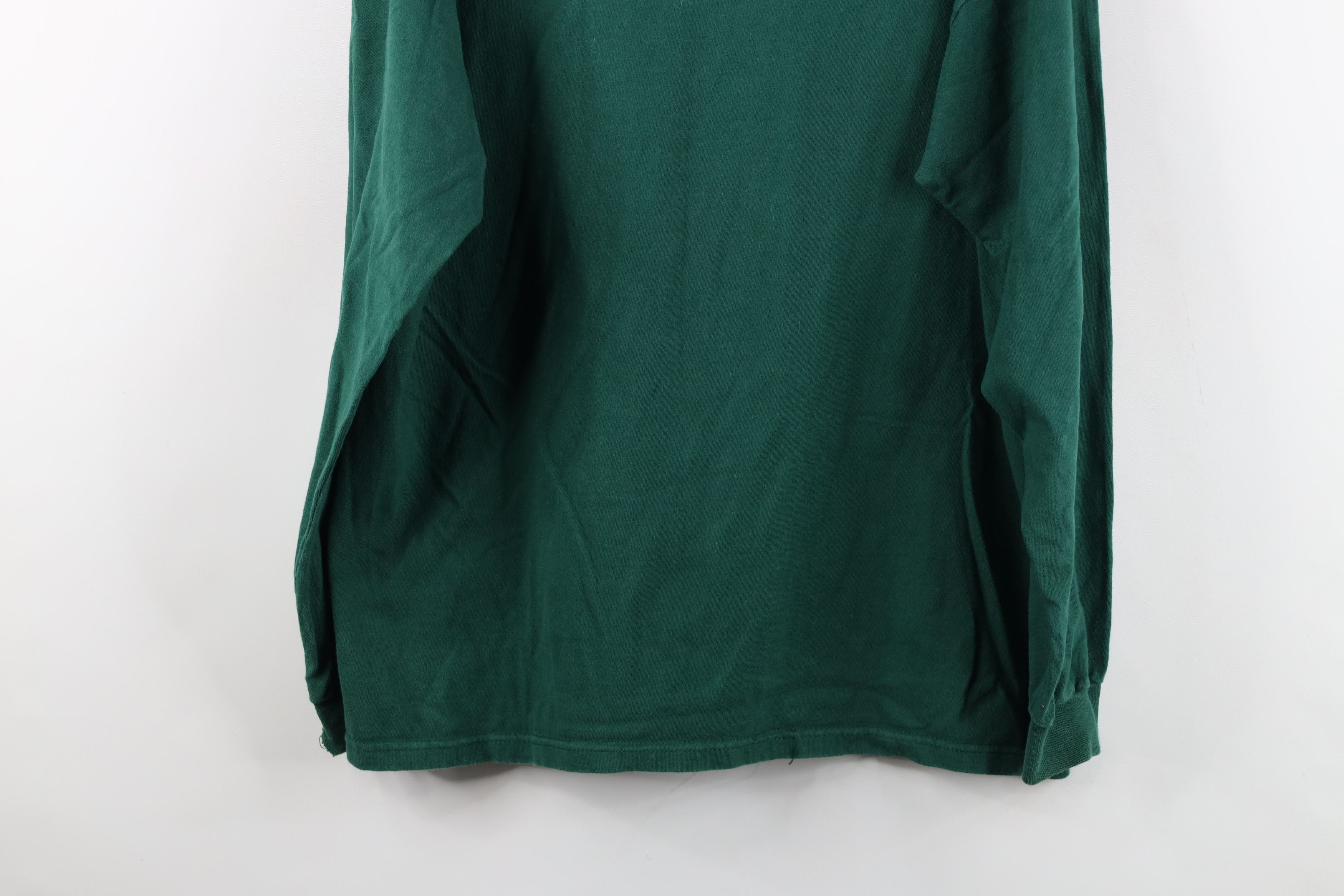 Vintage Vintage 90s Streetwear Aura Long Sleeve T-Shirt Green Cotton Size US L / EU 52-54 / 3 - 14 Thumbnail