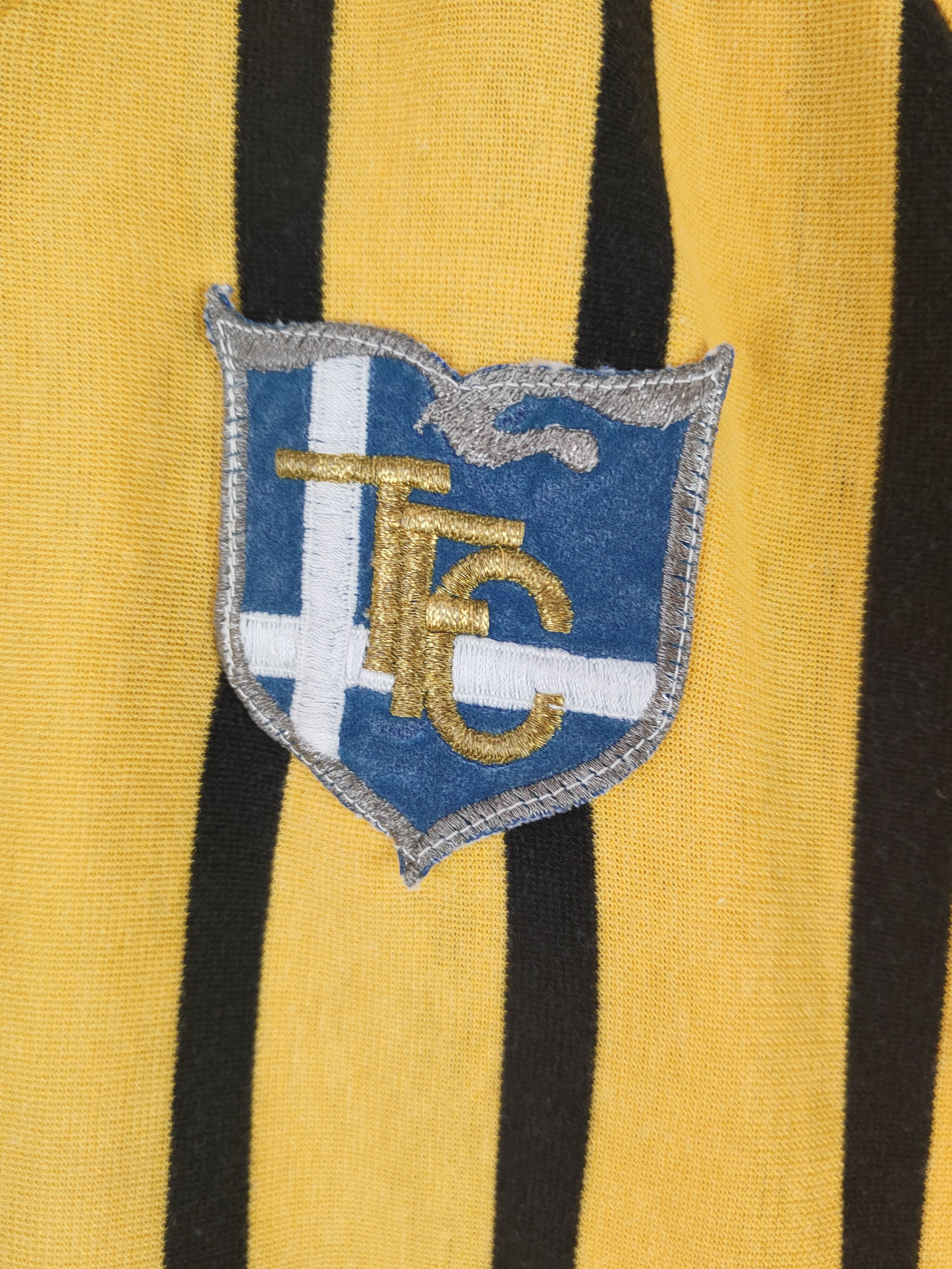 Asics DL Asics Yellow Black Stripe vintage japan jersey #612 Size US L / EU 52-54 / 3 - 2 Thumbnail