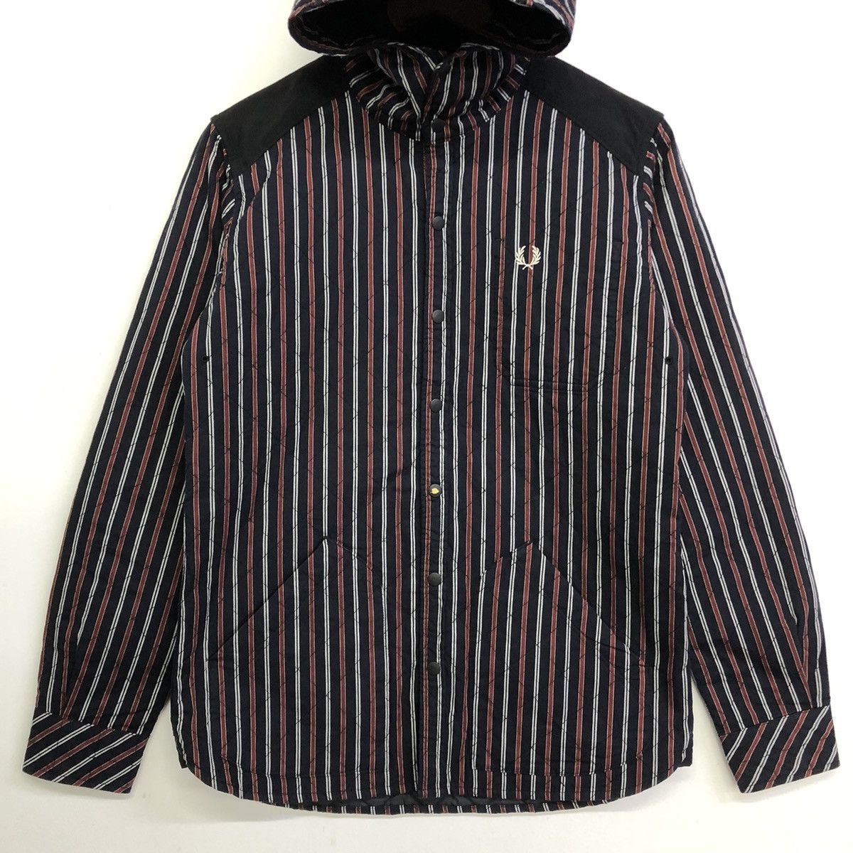 Fred Perry Fred Perry Quilted Hooded Snap Button Light Jacket Size US M / EU 48-50 / 2 - 4 Thumbnail