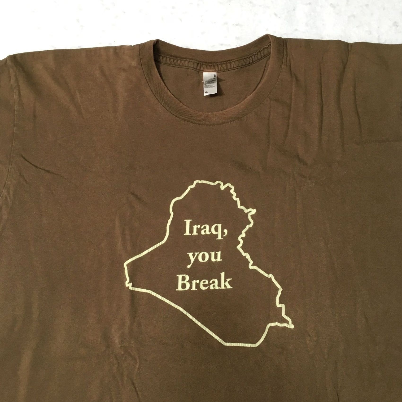 Vintage VINTAGE AA shirt XL brown desert storm I RAQ you Break tee t-shirt Size US XL / EU 56 / 4 - 2 Thumbnail