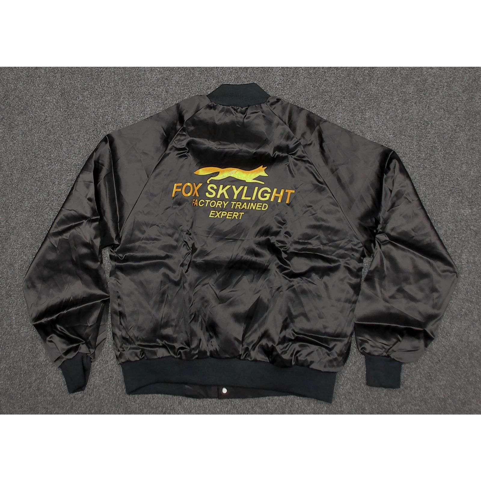 Auburn Sportswear Auburn Sportswear Vintage 90s Boxy Black Satin Bomber Jacket Size US XL / EU 56 / 4 - 4 Thumbnail