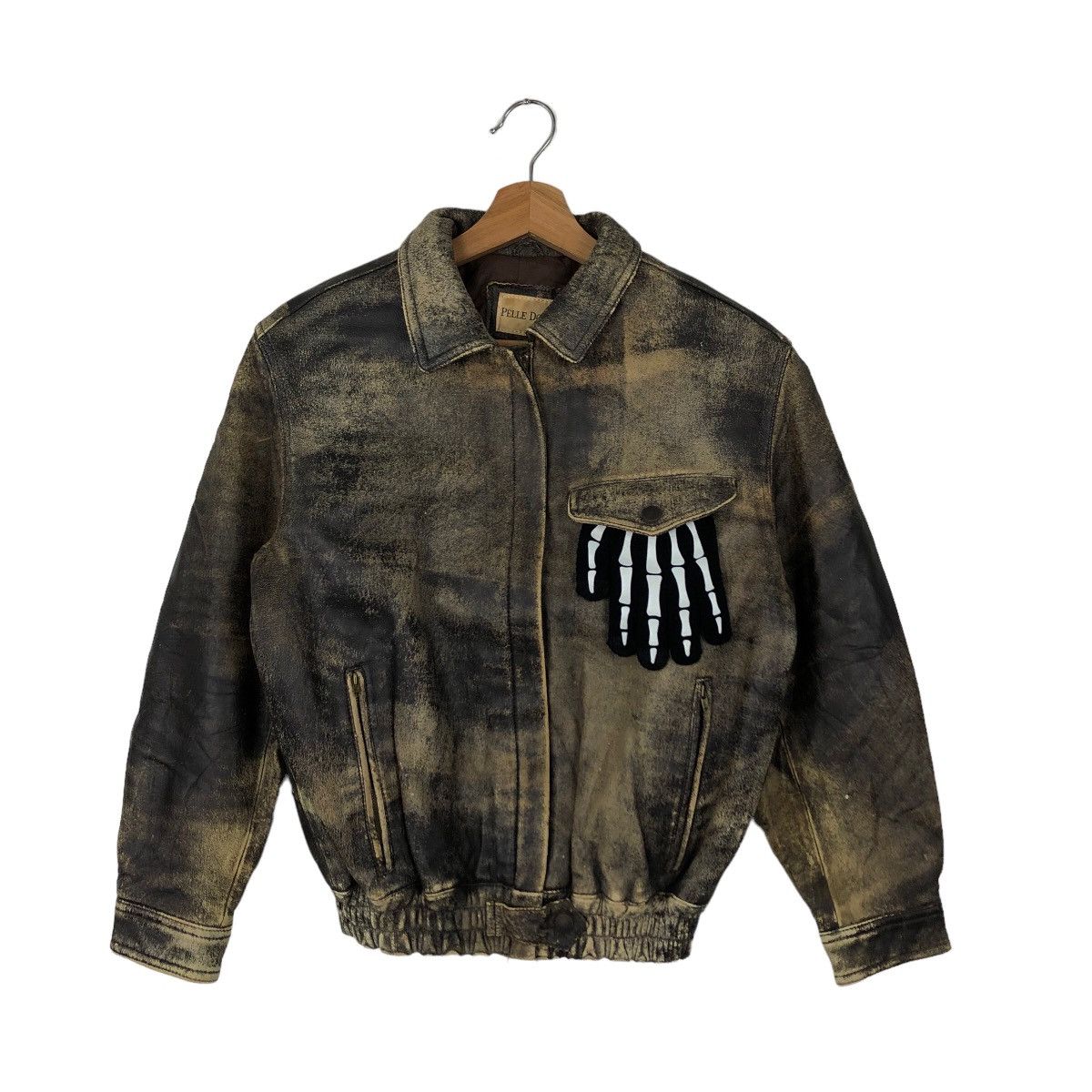 Japanese Brand VINTAGE BOMBER LEATHER JACKET PELLE DONNA ISSEY MIYAKE Size US M / EU 48-50 / 2 - 1 Thumbnail