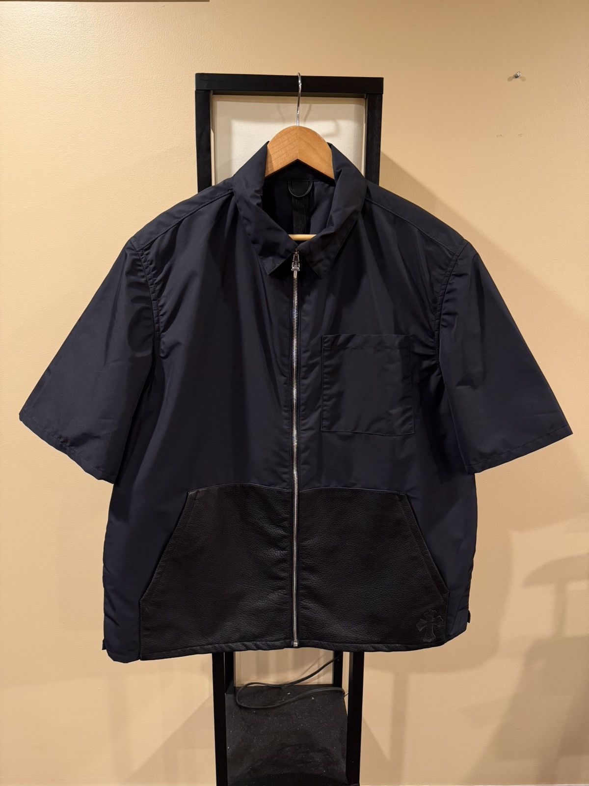 Chrome Hearts Chrome Hearts Carpenter Leather/Nylon Dagger Zip Up Shirt Size US XL / EU 56 / 4 - 5 Thumbnail