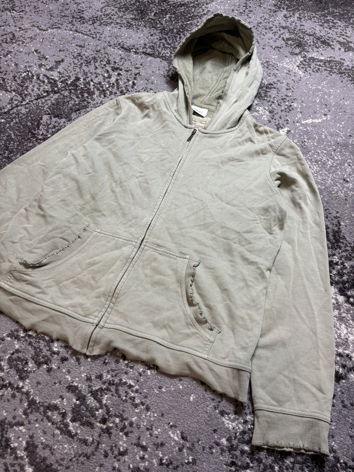 Japanese Brand × Vintage Vintage Y2k Next Avantgarde Stripe Zip Up Hoodie Size XXL / US 16-18 / IT 52-54 - 2 Thumbnail