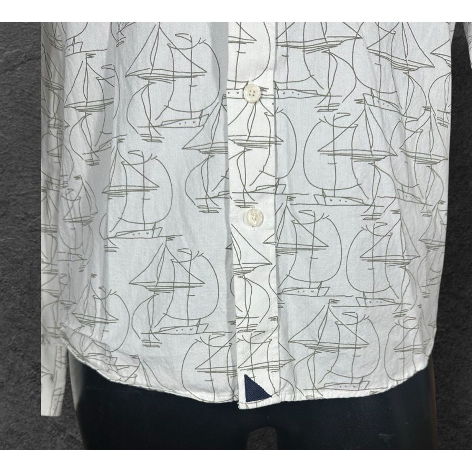 UNTUCKit UNTUCKit White Button Down Shirt Sailboat Nautical M Size US M / EU 48-50 / 2 - 4 Thumbnail