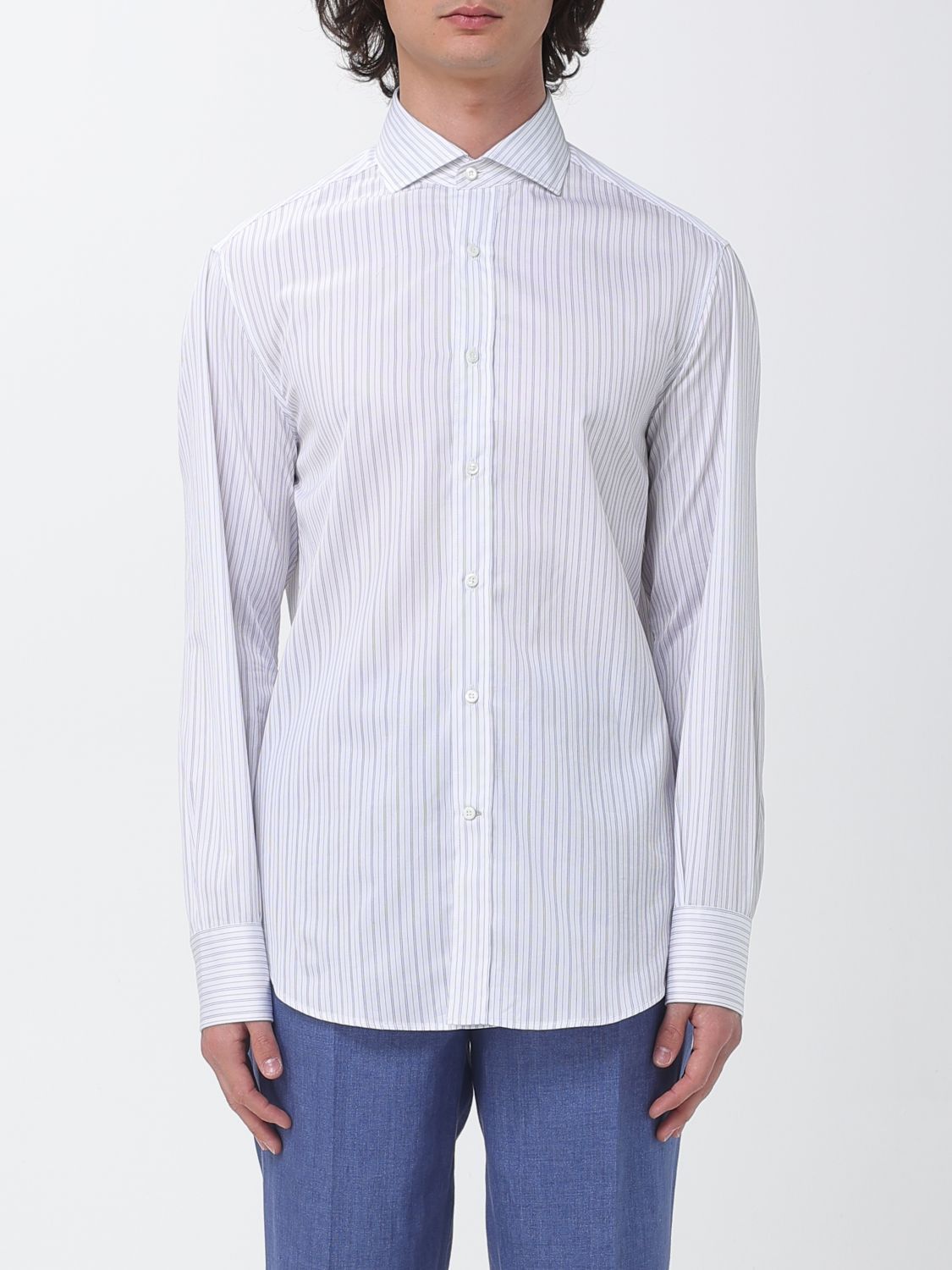 Brunello Cucinelli Brunello Cucinelli Shirt Men Denim Size US M / EU 48-50 / 2 - 1 Thumbnail