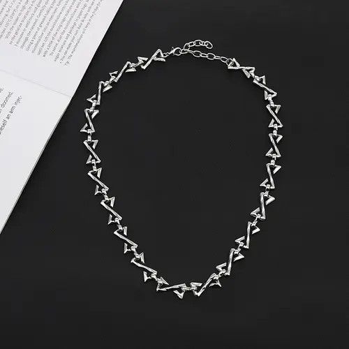 Designer × Jewelry Titanium Steel Link Chain Necklace for Men Women Size ONE SIZE - 4 Thumbnail