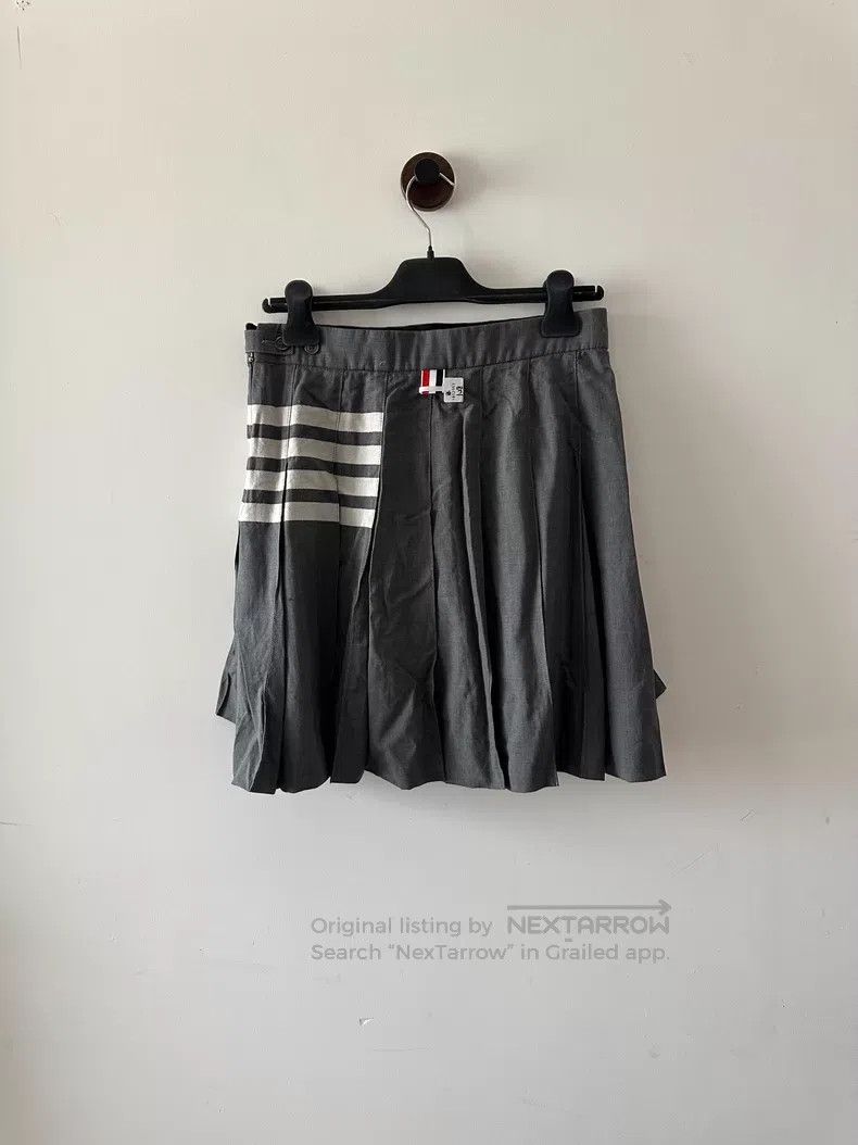 Thom Browne Thom Browne Gray pleated skirt Size 28" / US 6 / IT 42 - 2 Thumbnail