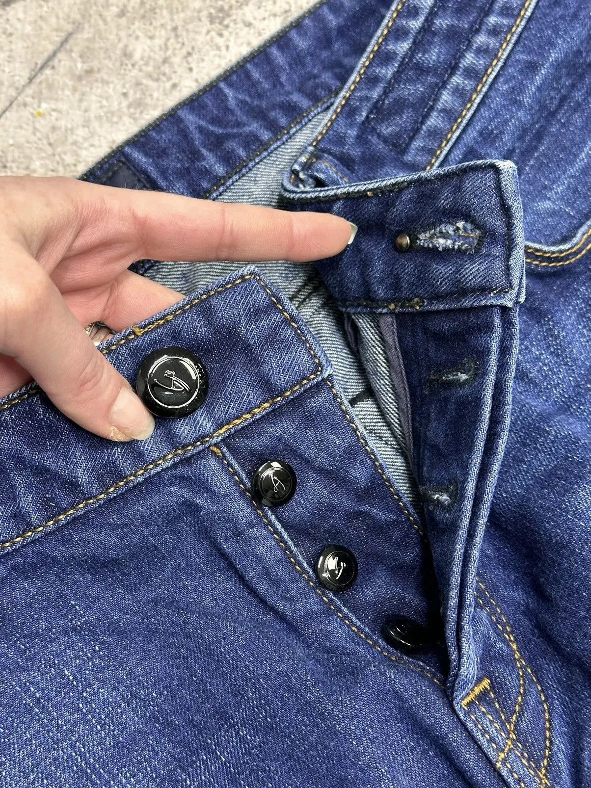 Prada Vintage Denim Blue Handpicked Jeans Baggy Casual Style Size US 35 - 7 Thumbnail