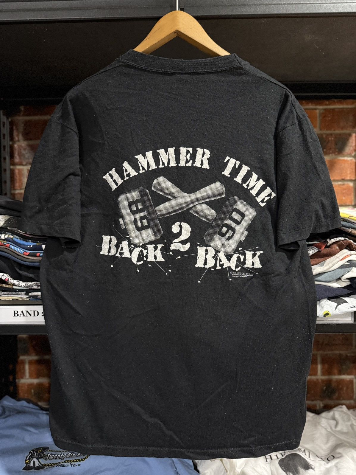 NFL Vintage 90s NFL Bad Boy Hammer Time World Champions Tee Size US XL / EU 56 / 4 - 2 Thumbnail
