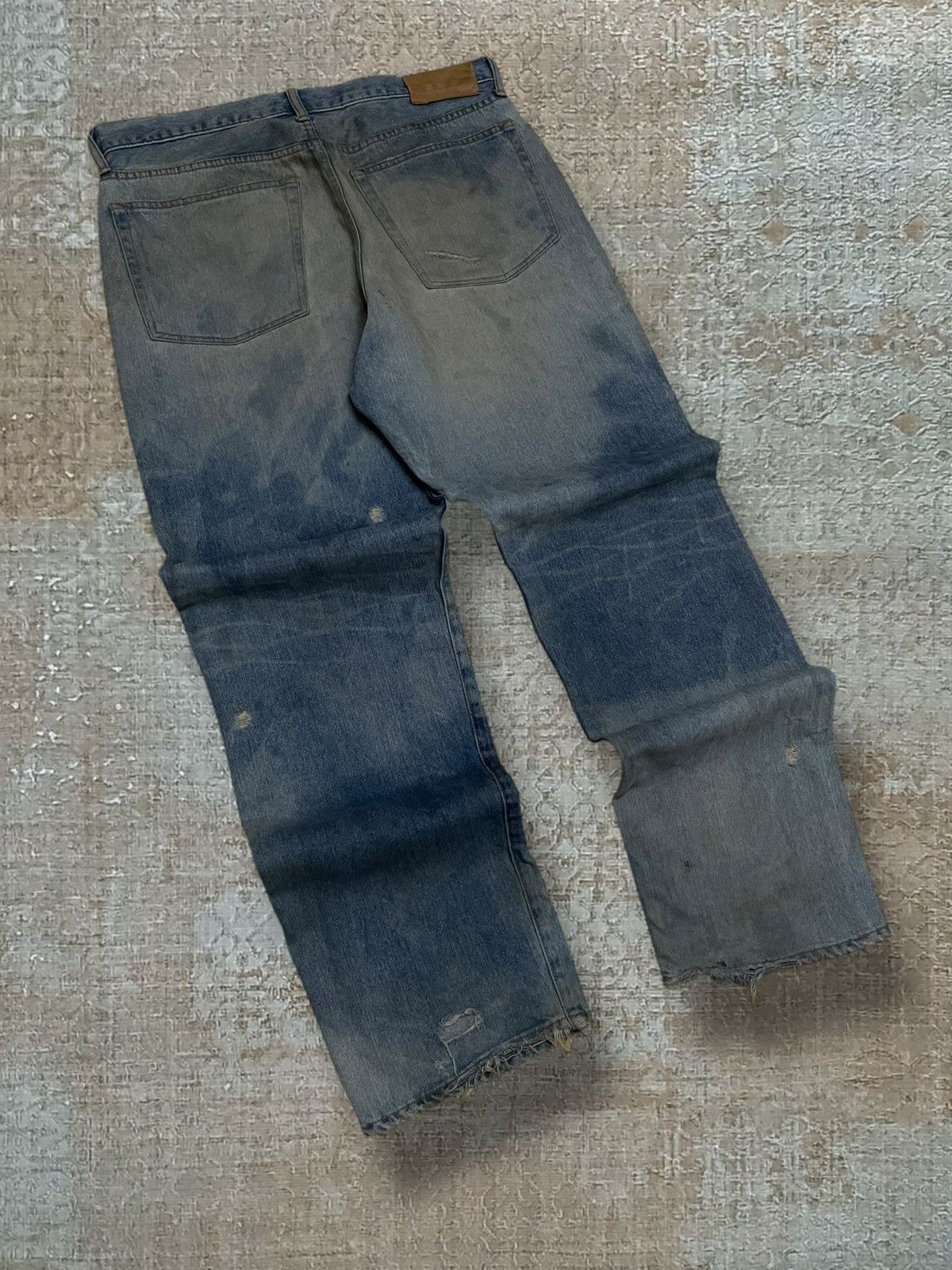 Swagger Vintage 1990s Designer Japan Swagger Mudwash Baggy Denim Size US 35 - 10 Thumbnail