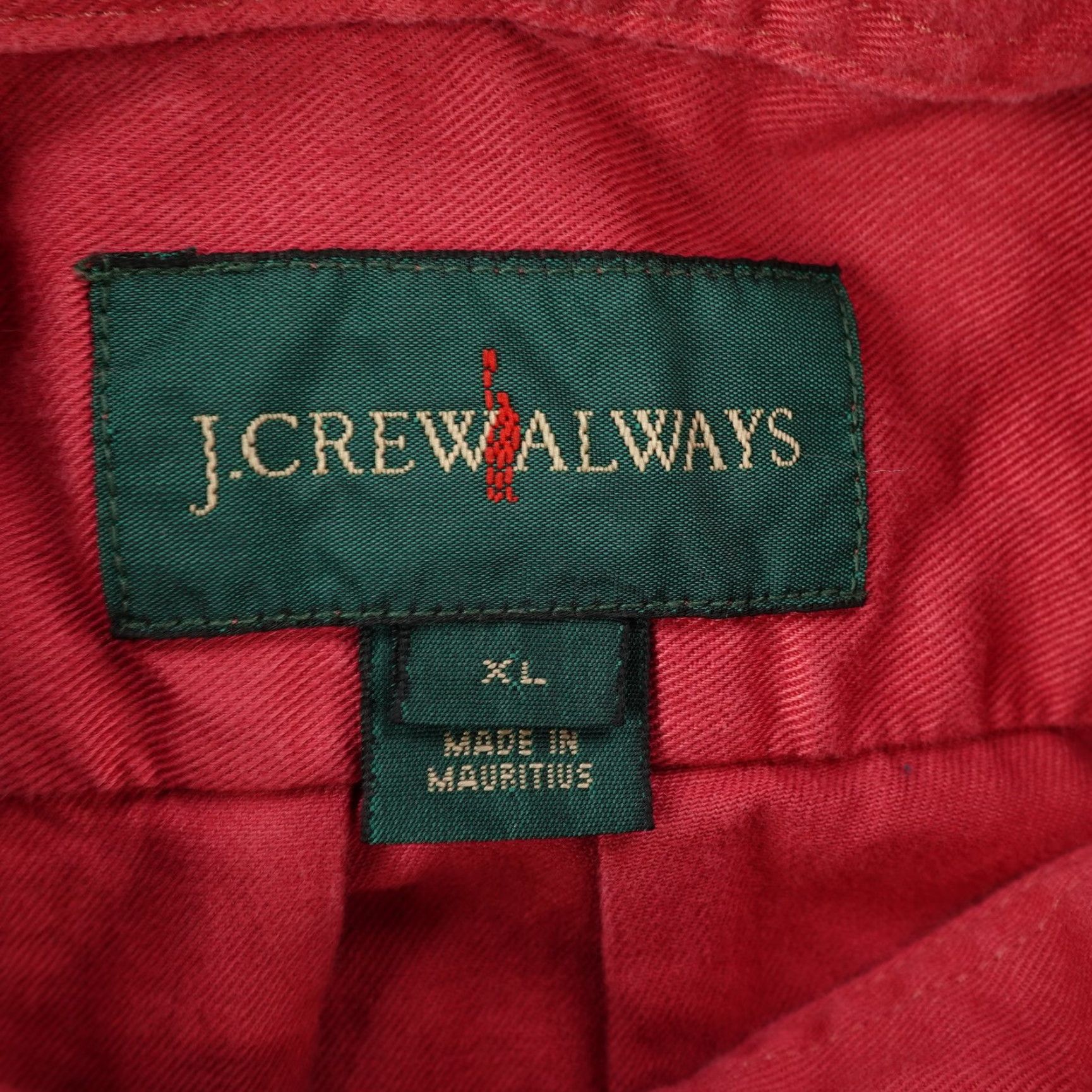 J.Crew VINTAGE J.CREW Men's Shirt XL Red Cotton Button-Up Long Sleeve Casual Preppy Classic Size US XL / EU 56 / 4 - 7 Thumbnail