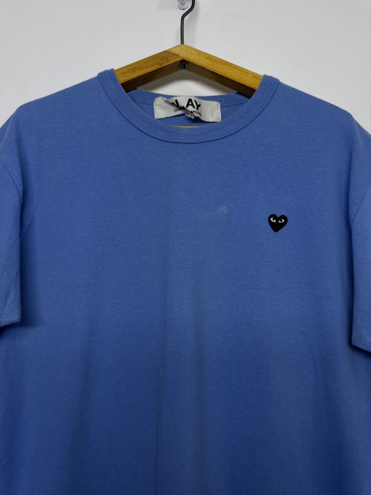 Comme des Garcons Comme Des Garcons PLAY Black Heart Blue Mens Cotton T Shirt Size US M / EU 48-50 / 2 - 3 Thumbnail
