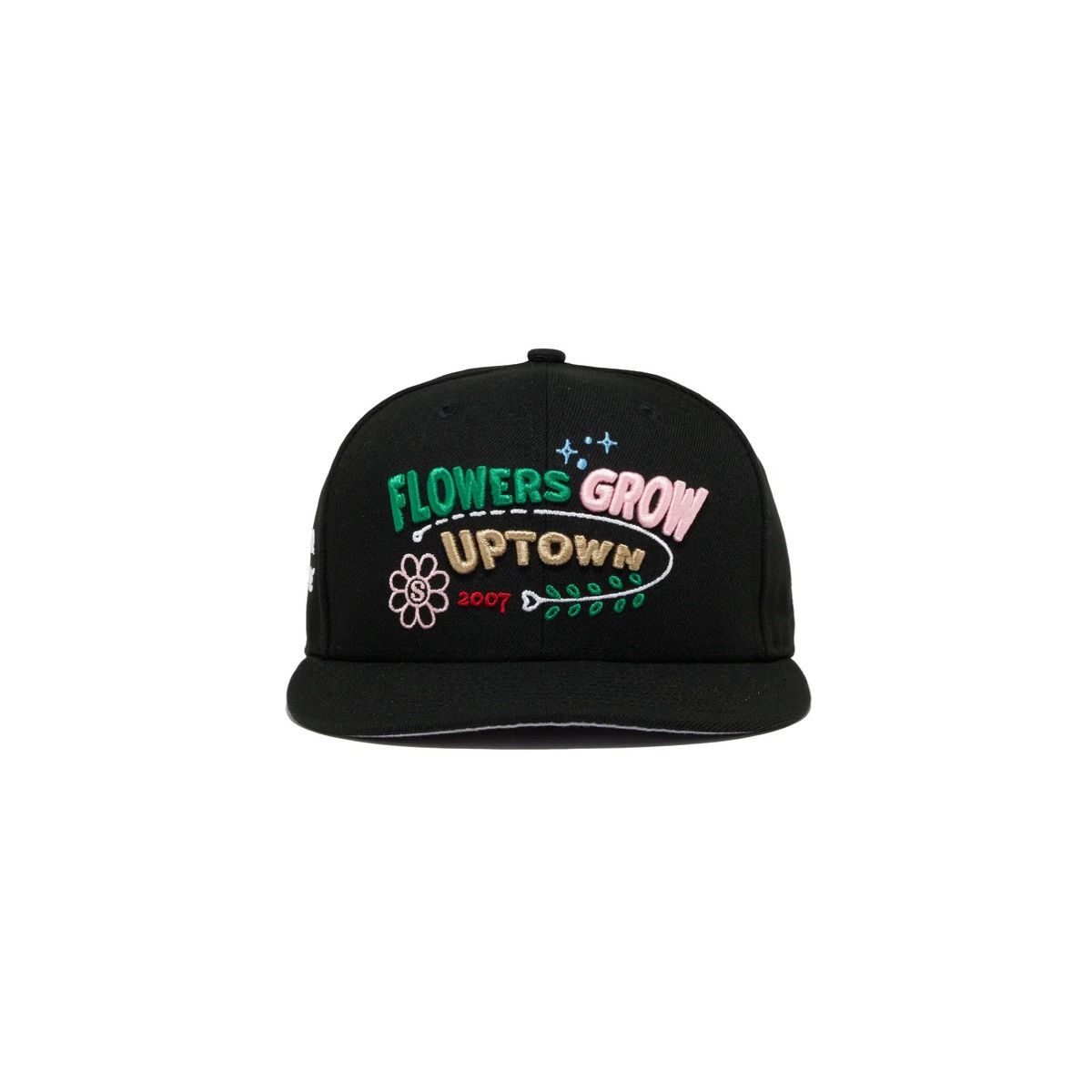 New Era Jae Tip Black New Era Fitted Hat Uptown Grows Flowers Size ONE SIZE - 1 Thumbnail