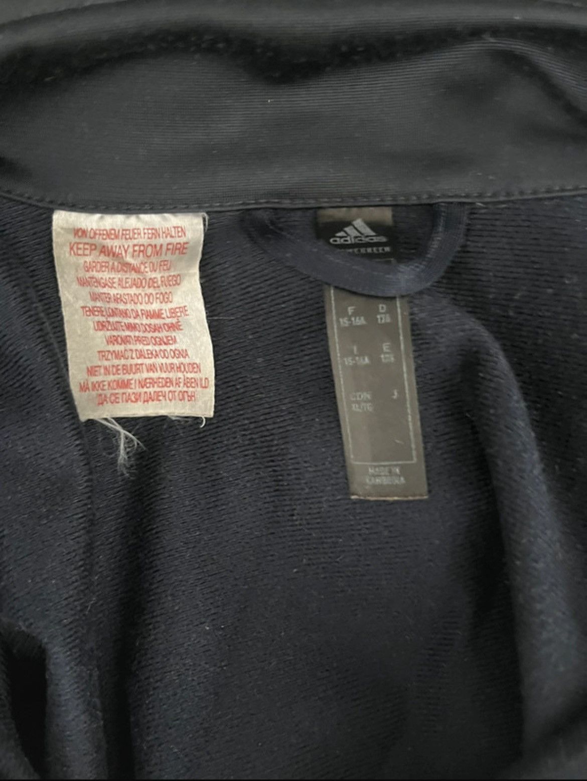 Adidas Navy Blue Adidas Tracksuit Size US 39 - 7 Thumbnail