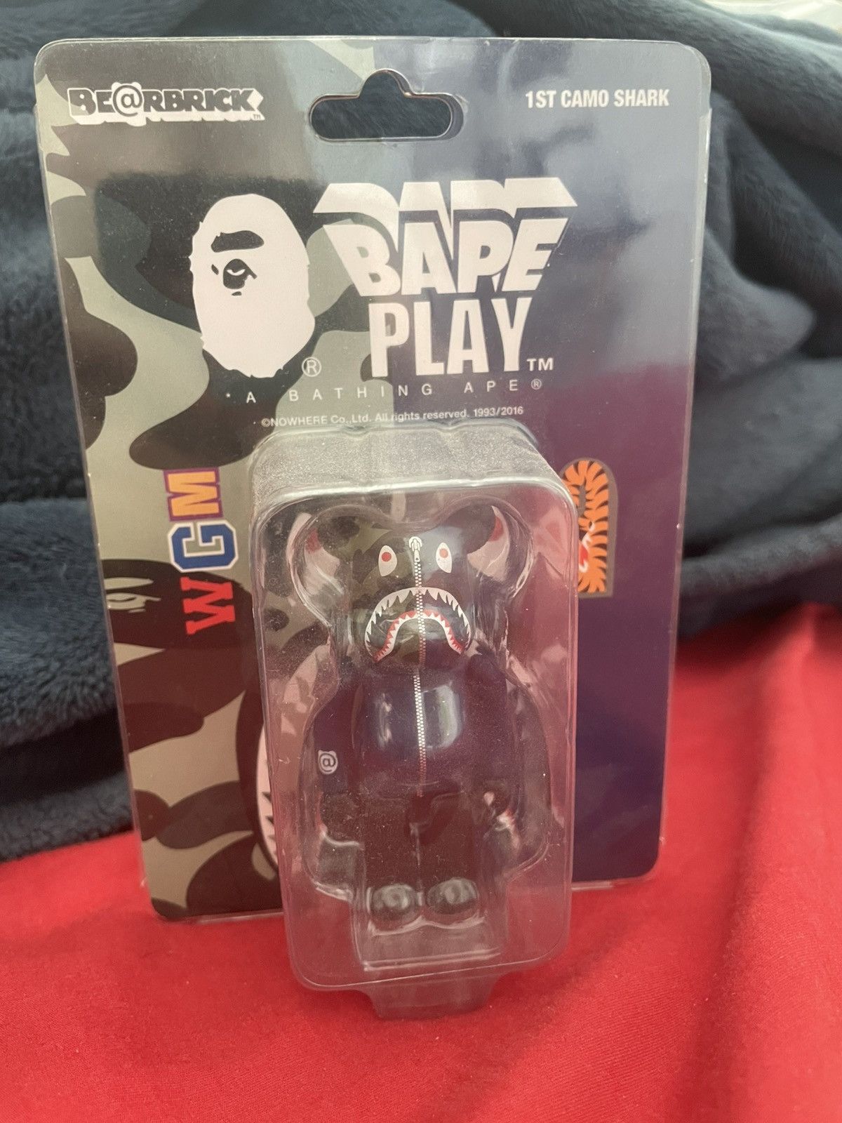 Bape BAPE 1st Camo Navy Blue Shark Bearbrick 100% Size ONE SIZE - 2 Thumbnail