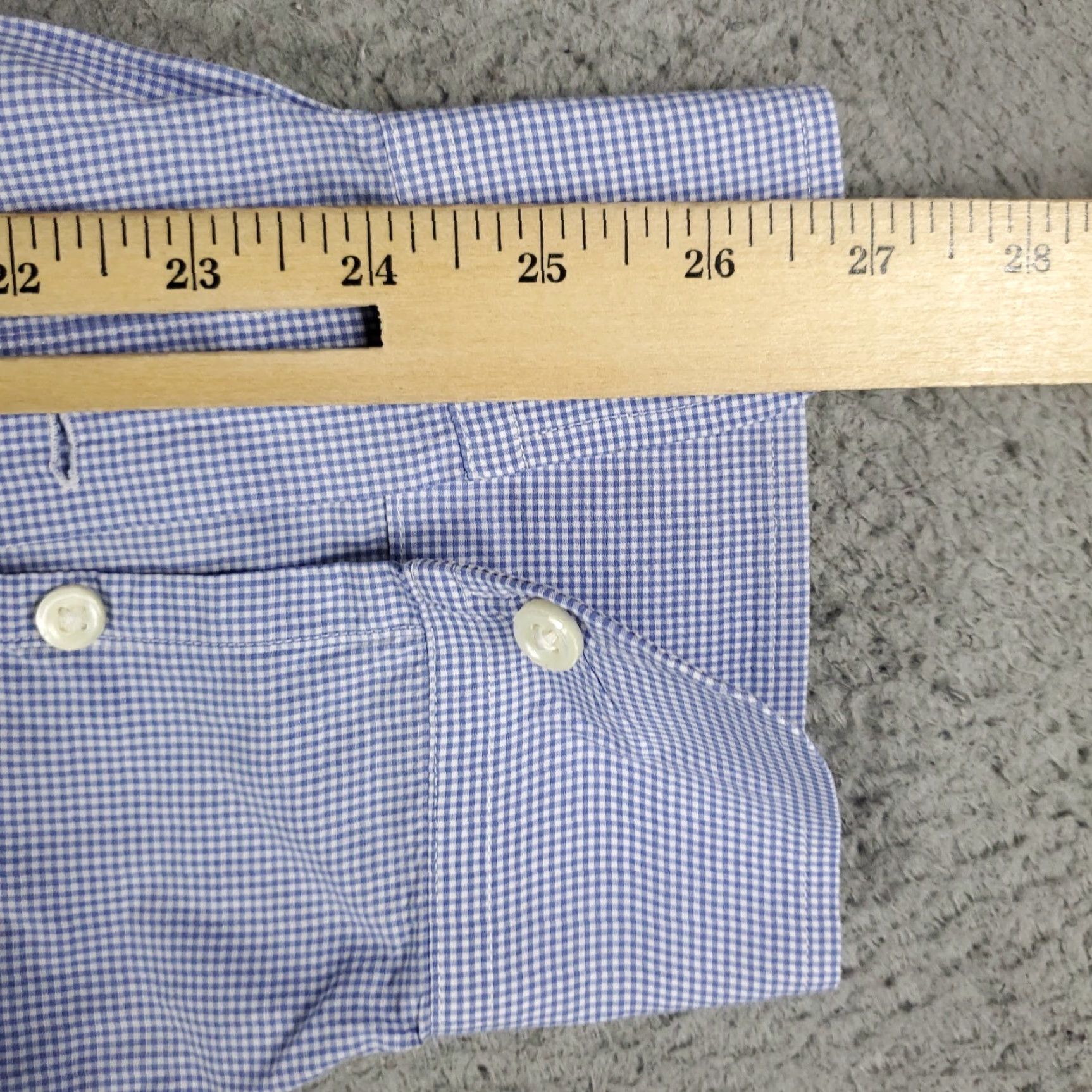 Ralph Lauren Ralph Lauren Dress Shirt Mens Size 18 Blue Pony Custom Fit Button-Down Long Sleeve Non-Iron Pockets 100% Cotton Men’s Shirt 1990s? (not specified) Size 48R - 7 Thumbnail