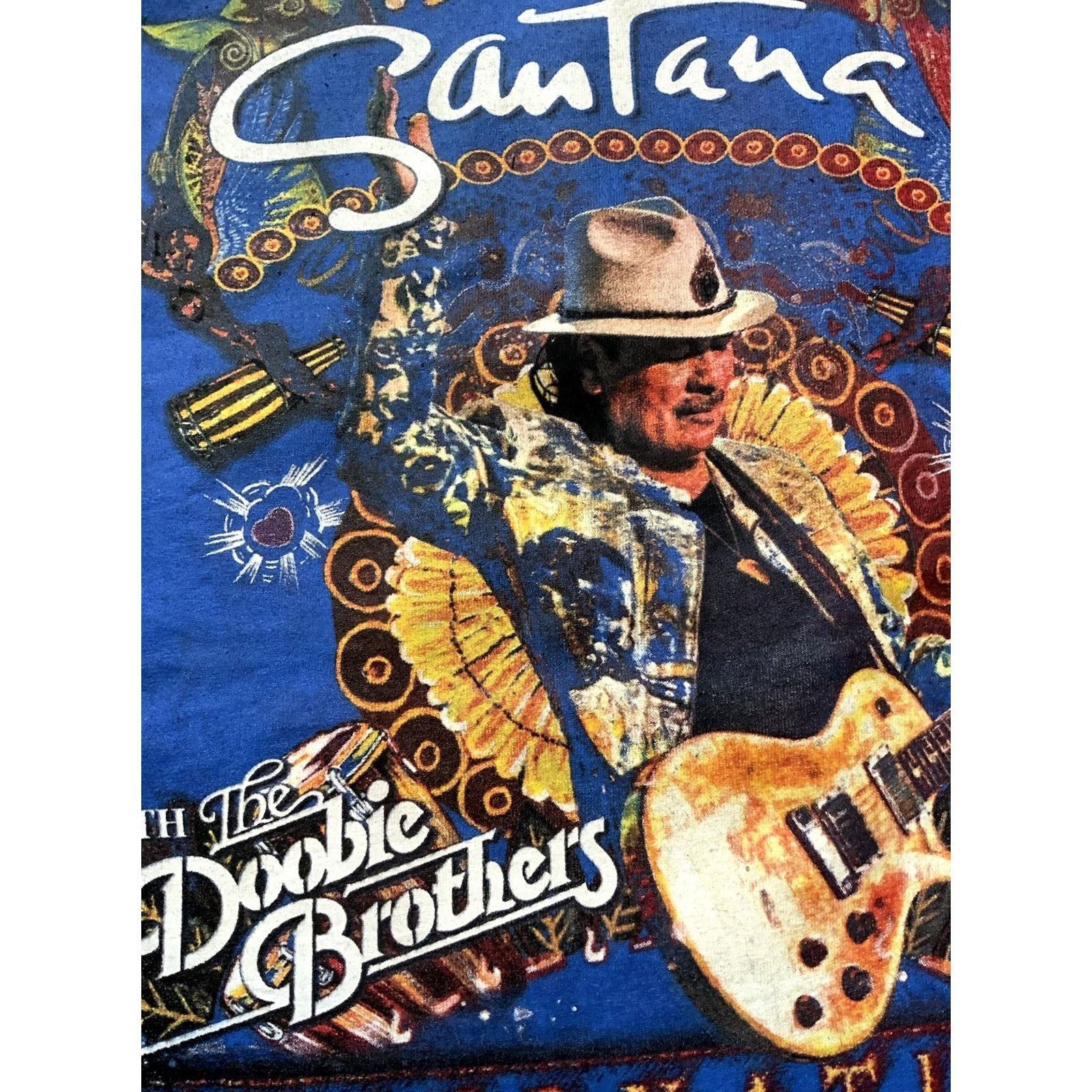 Vintage Carlos Santana The Doobie Brothers Supernatural Now Tour 2019 Band T-Shirt Sz. M Men Black Shirts M Band Tee Size US M / EU 48-50 / 2 - 5 Thumbnail