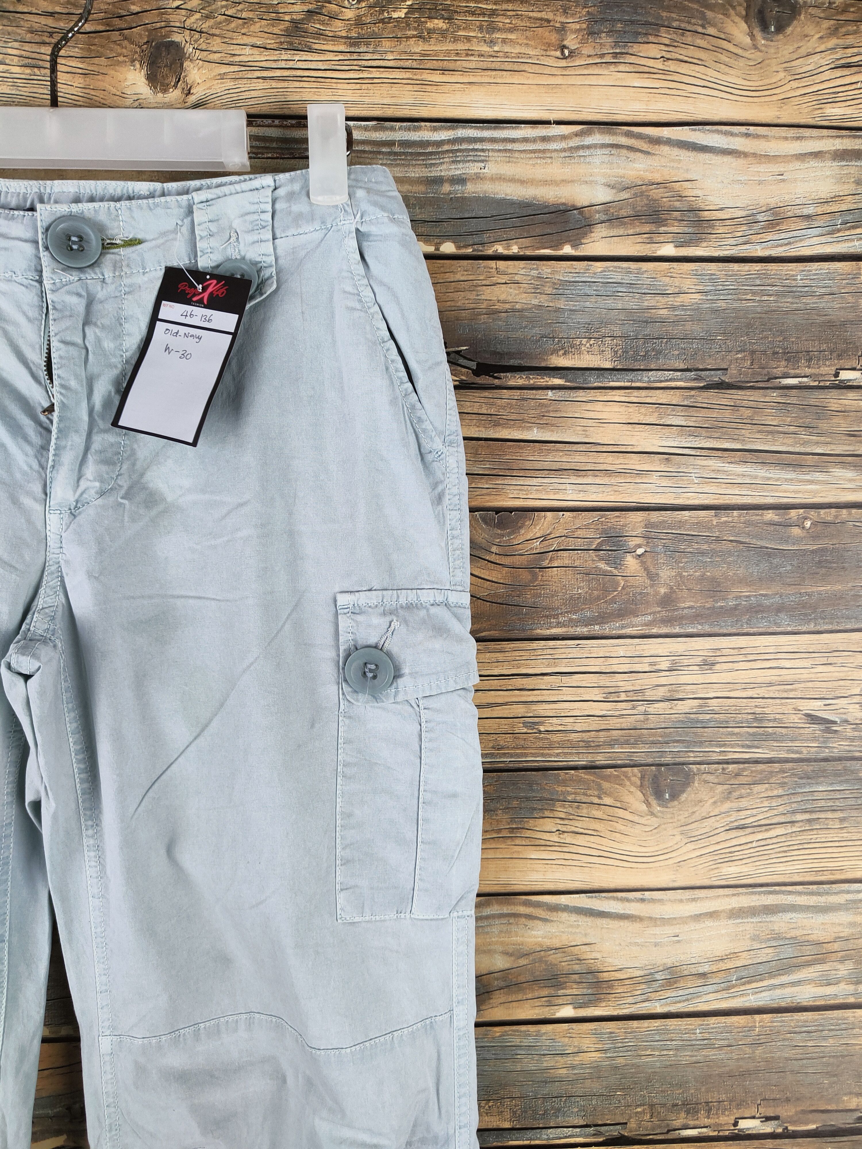 Old Navy DL Old Navy Light Green Multipocket Cargo Pants #46-136 Size 28" / US 6 / IT 42 - 5 Thumbnail