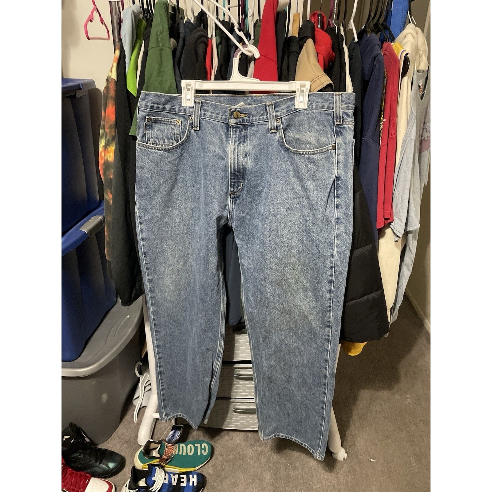 Carhartt Size 40x30-VTG Carhartt Jeans Men’s Blue Straight Relaxed Size US 40 / EU 56 - 1 Thumbnail