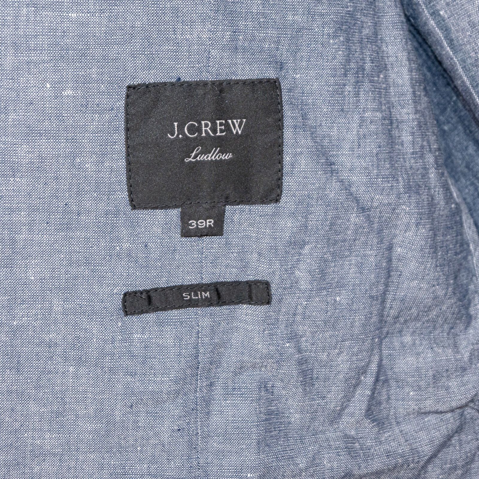 J.Crew J.Crew Ludlow Slim Unstructured suit Jacket Cotton-Linen Size 38R - 4 Thumbnail