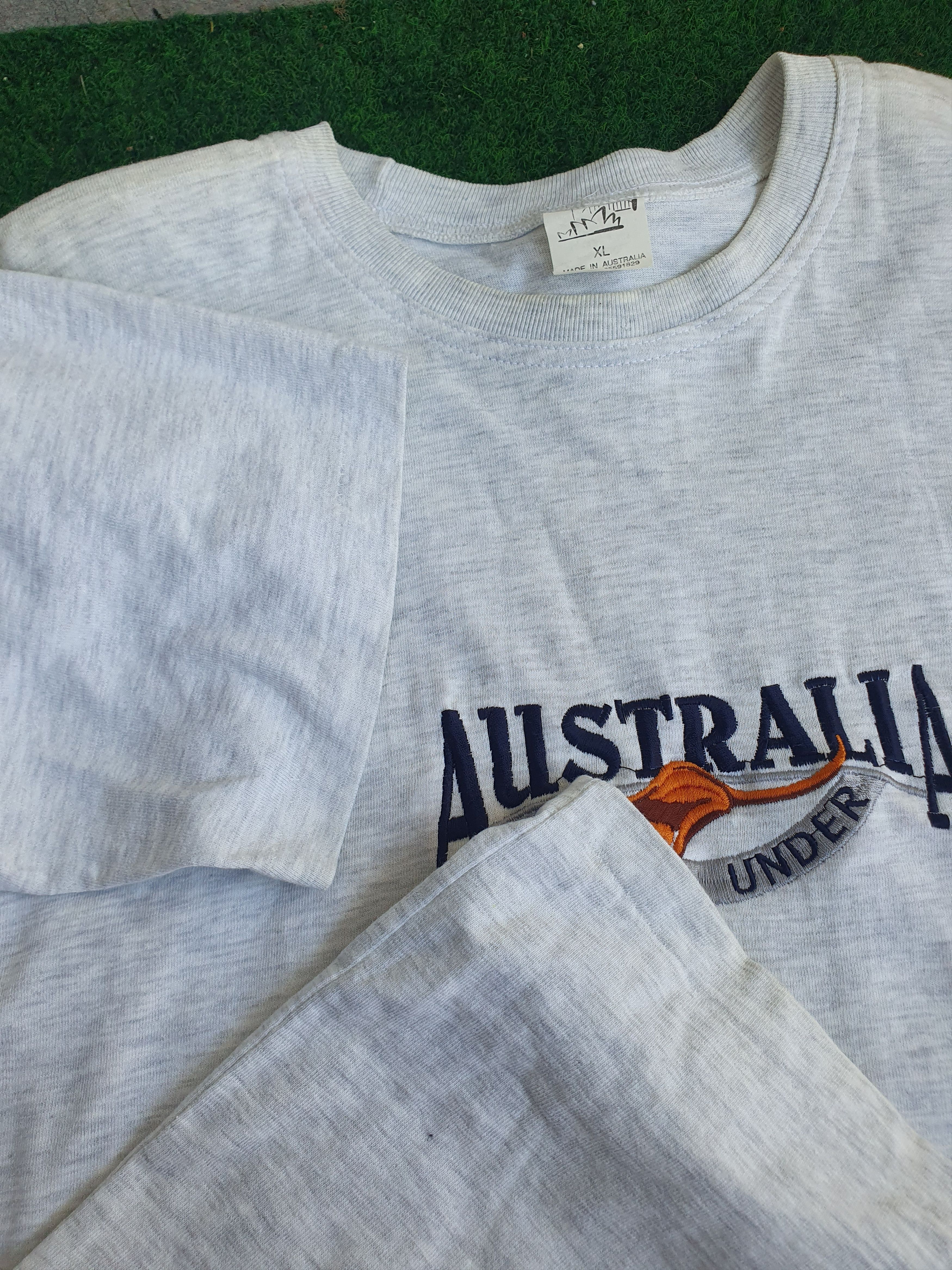 Vintage Australia Down Under Embroidered Vtg Single Stitch teeXL? Size US XL / EU 56 / 4 - 2 Thumbnail