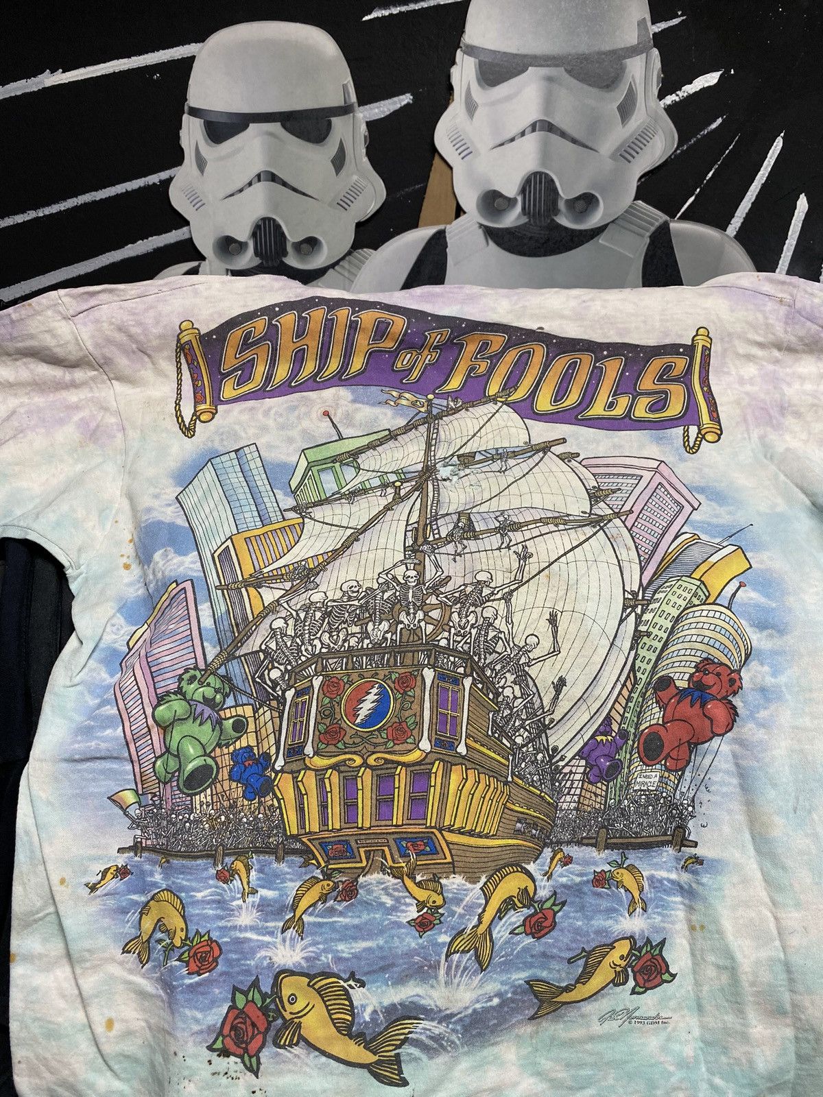 Band Tees 90’s Vintage Grateful Dead Liquid Blue Band Tee Shirt Large Size US L / EU 52-54 / 3 - 6 Thumbnail