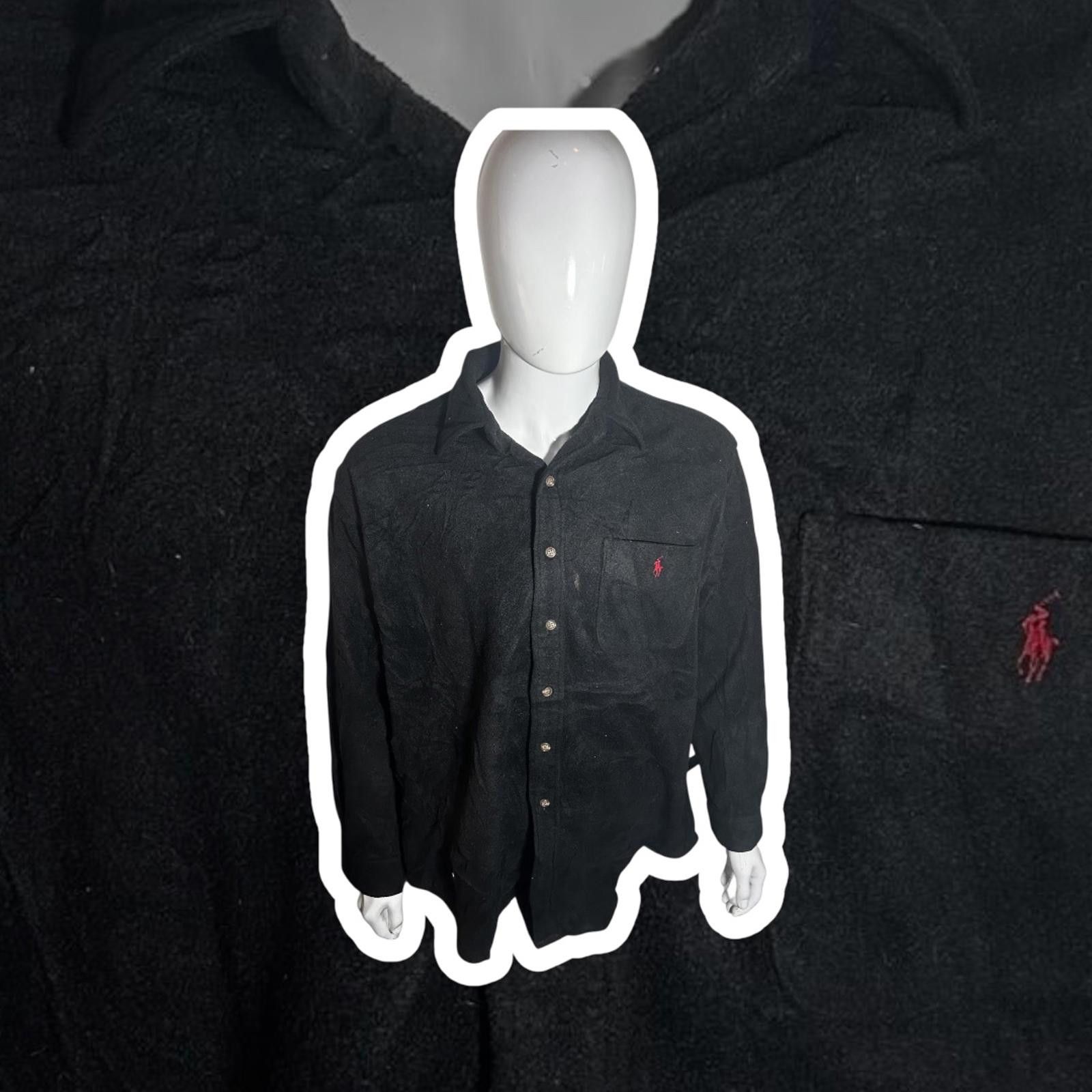 Polo Ralph Lauren Polo Ralph Lauren Flannel Shirt – Classic Black Style Size US L / EU 52-54 / 3 - 1 Thumbnail