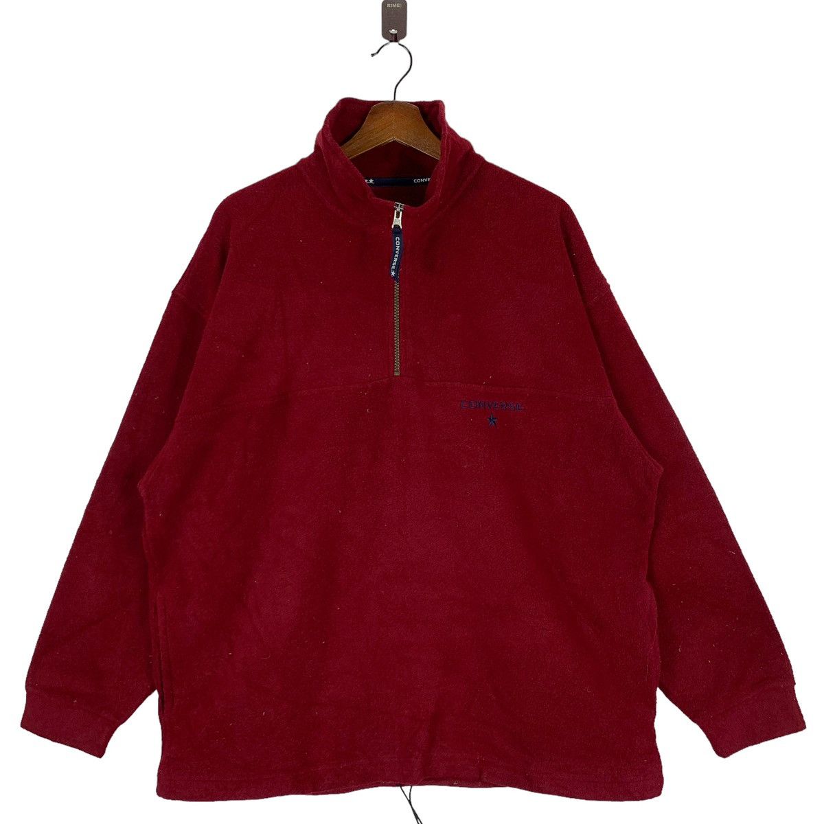 Converse × Vintage VINTAGE CONVERSE FLEECE HALF ZIP SWEATER Size US L / EU 52-54 / 3 - 1 Thumbnail