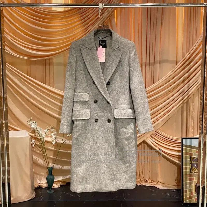 Max Mara MaxMara Gray Cashmere Women's Coat . Size L / US 10 / IT 46 - 1 Thumbnail
