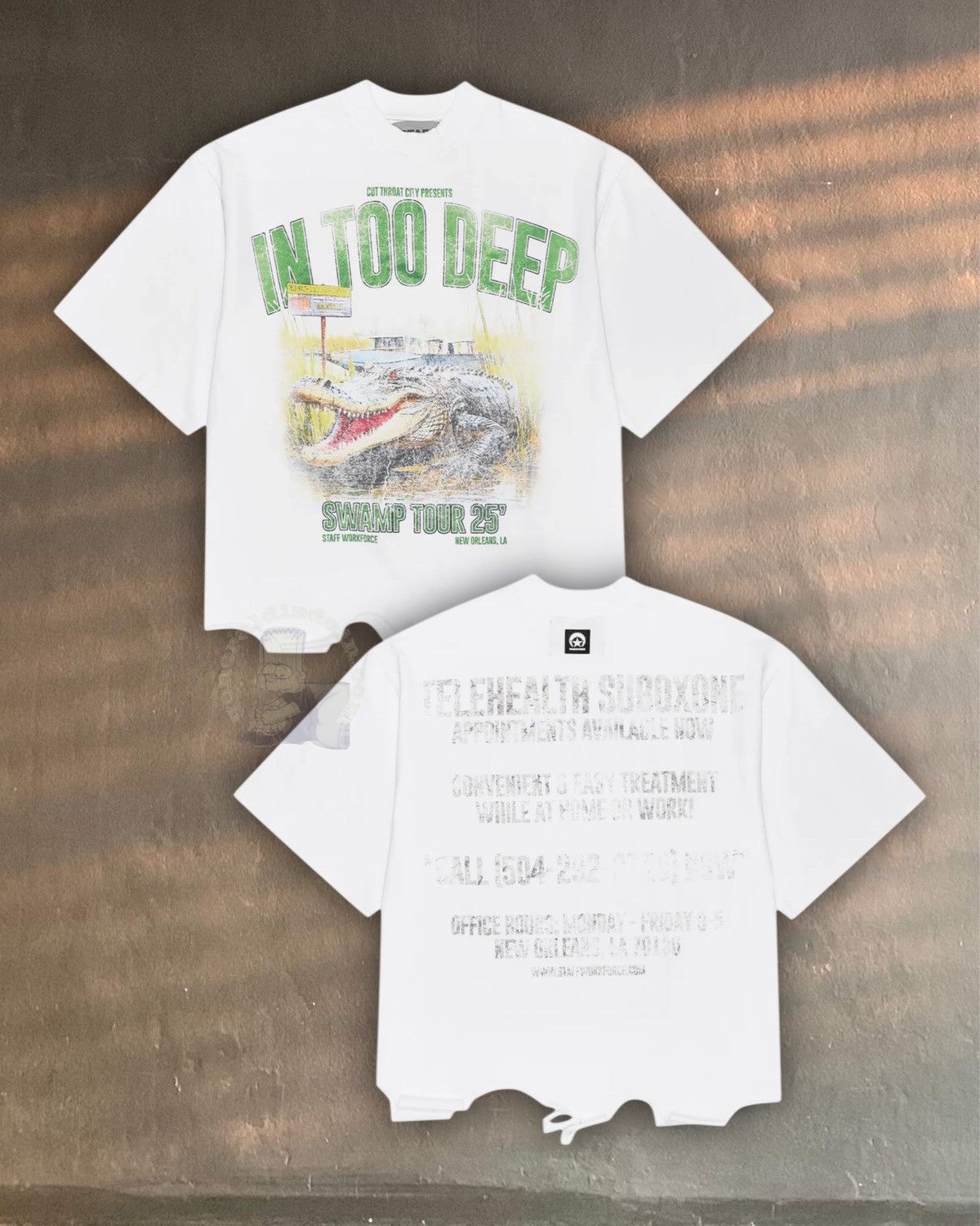 STAFF WORKFORCE STAFF WORKFORCE IN TOO DEEP T thrashed suboxone suicideboys Size US M / EU 48-50 / 2 - 1 Thumbnail