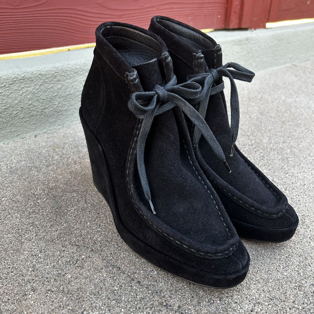 Balenciaga BALENCIAGA~Lace-Up Wallaby Platform Wedge Booties~7.5/8/38 Size US 8 / IT 38 - 6 Thumbnail