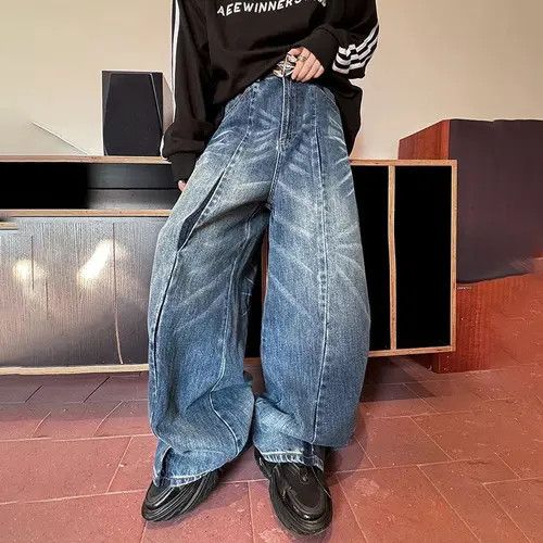 Japanese Brand × Vintage Streetwear y2k washed wide-leg jeans Size US 30 / EU 46 - 3 Thumbnail