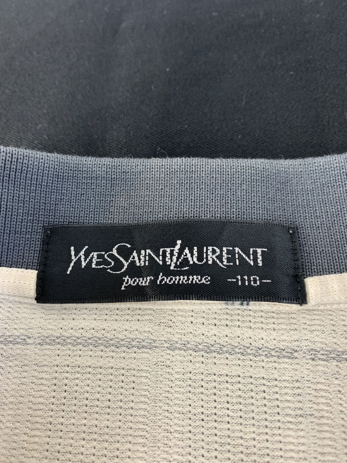 Vintage 90s Yves Saint Lauren Pour Homme Striped Pocket Polo Tee Size US XL / EU 56 / 4 - 5 Thumbnail