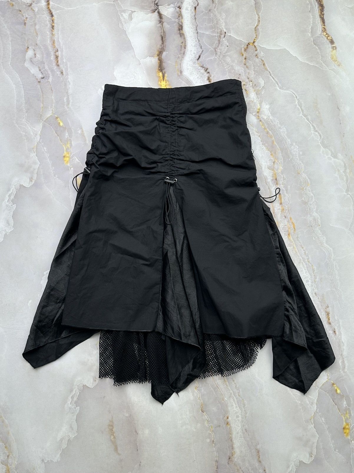 Japanese Brand Vintage Flared Skirt With Drawstrings Size 25" / US 0 / IT 36 - 6 Thumbnail