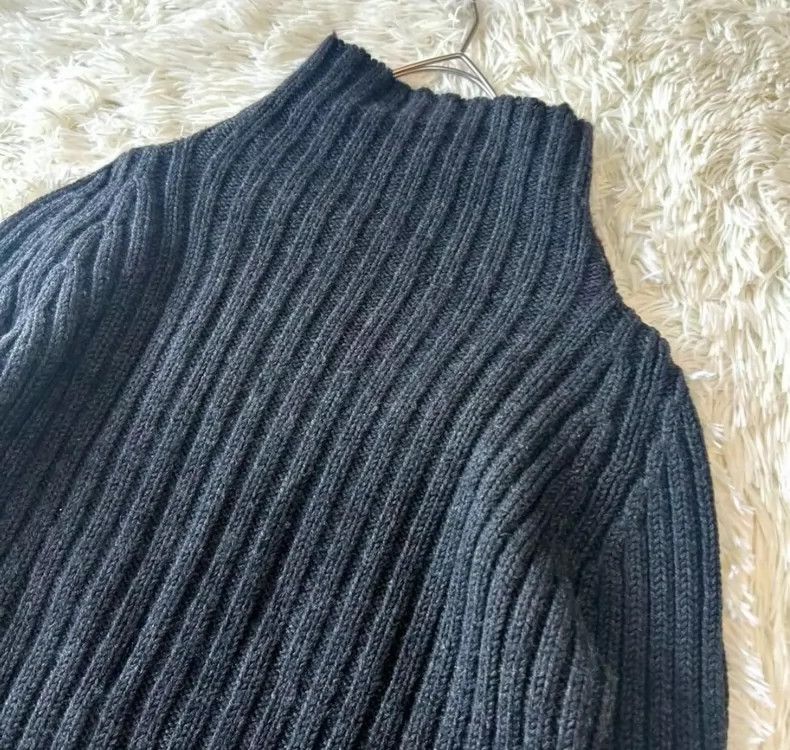 Yohji Yamamoto Yohji Yamamoto High Neck Cable Rib Cable Knit Bell Sleeve S Size US L / EU 52-54 / 3 - 3 Thumbnail