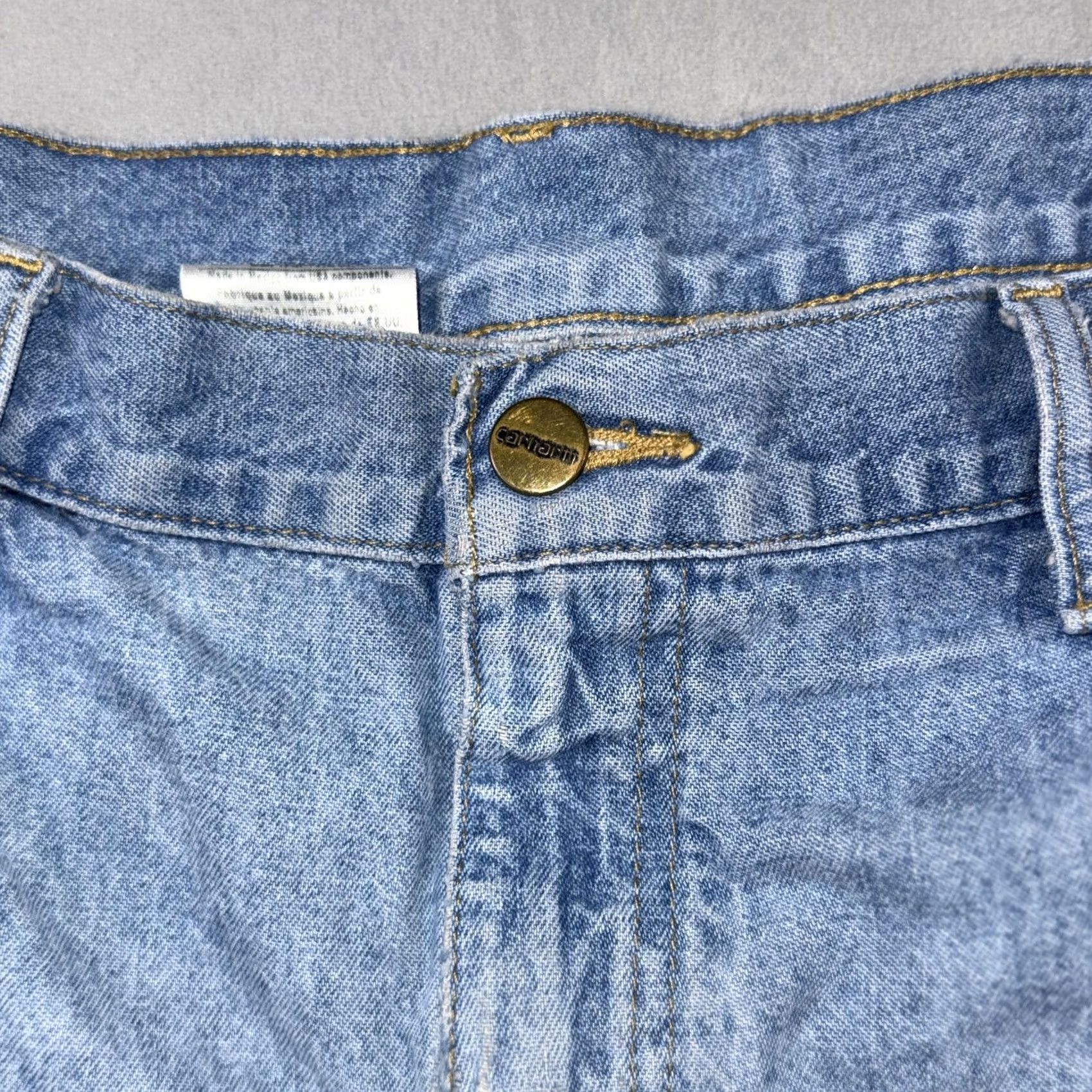 Carhartt Carhartt Mens Jeans 36x34 Relaxed Fit Carpenter Workwear Blue Denim Distressed Size US 36 / EU 52 - 4 Thumbnail